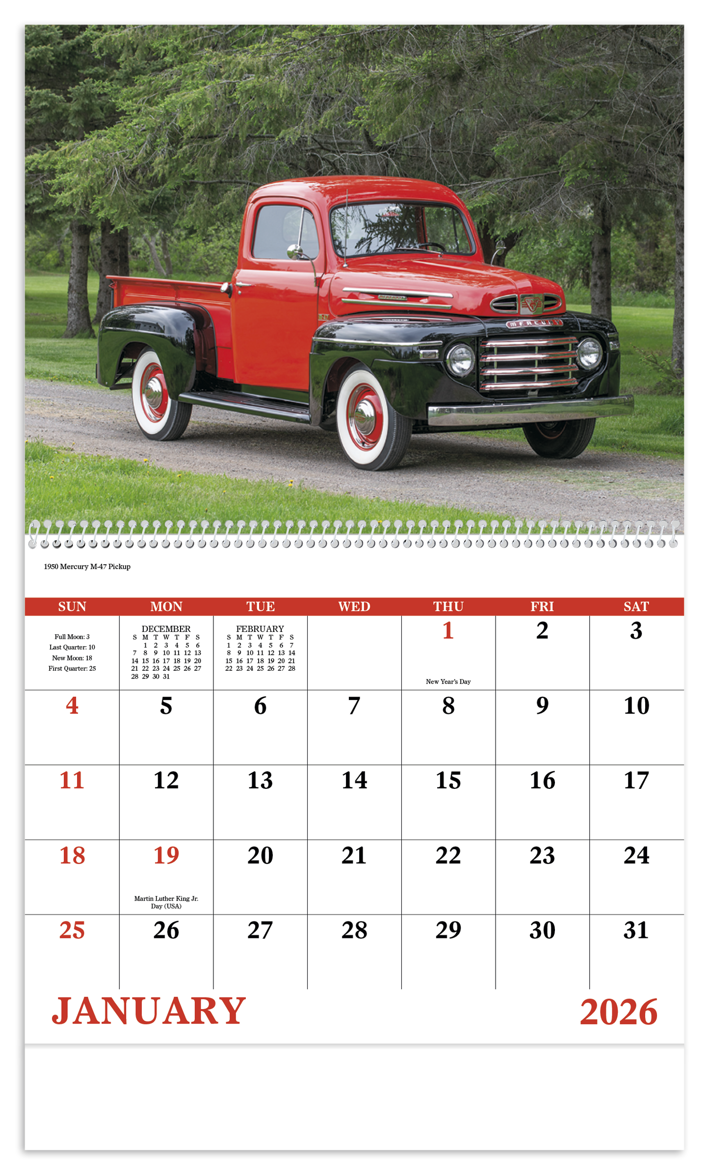 Good Value Treasured Trucks Spiral Calendar-7037