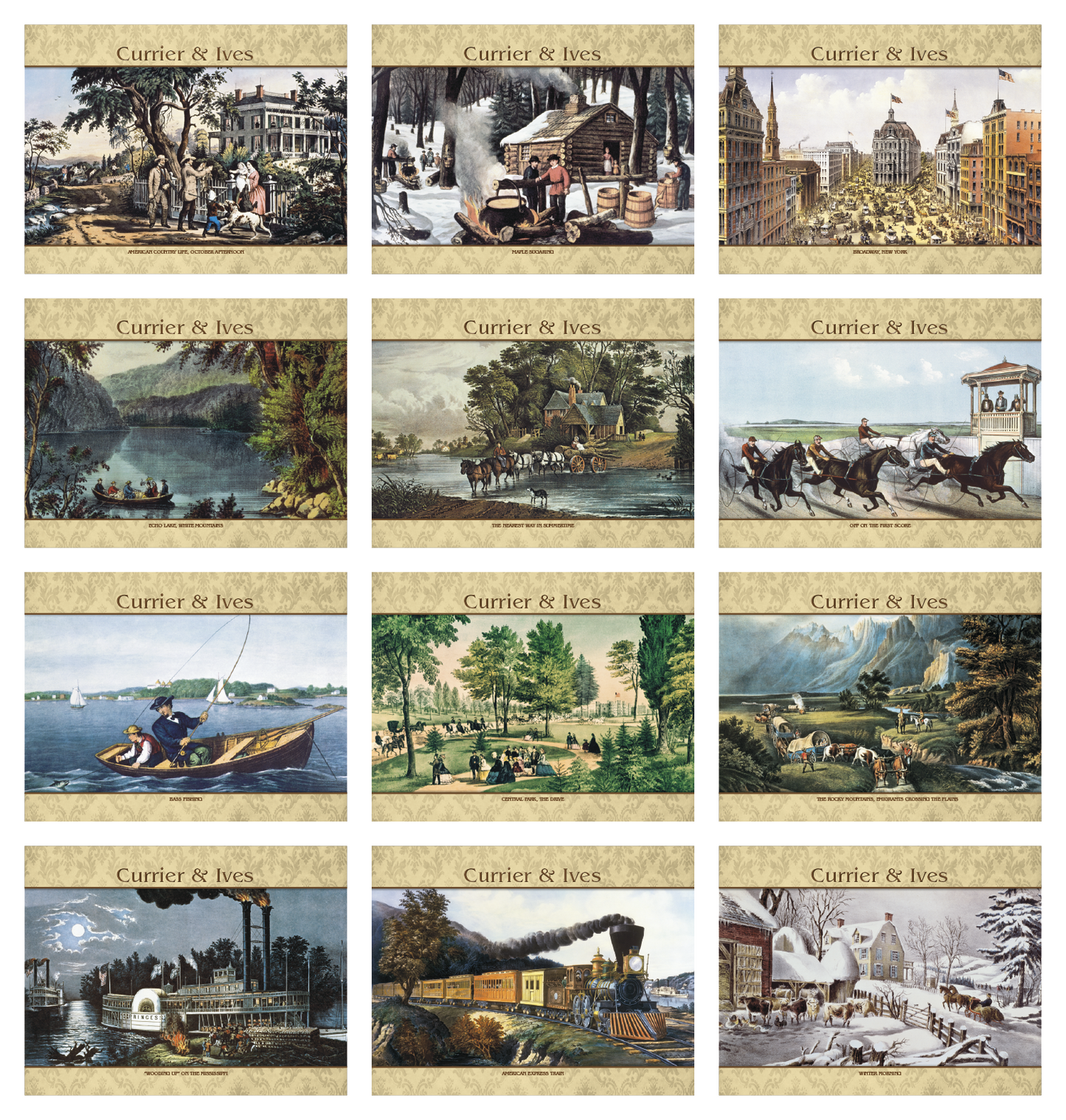 Good Value Currier Ives Spiral Calendar-7041