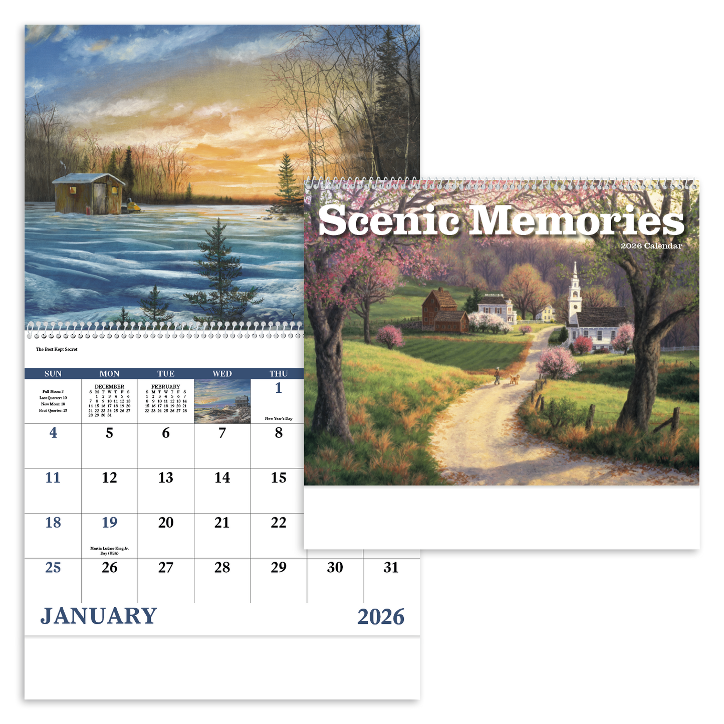 Good Value Scenic Memories Spiral Calendar-7046