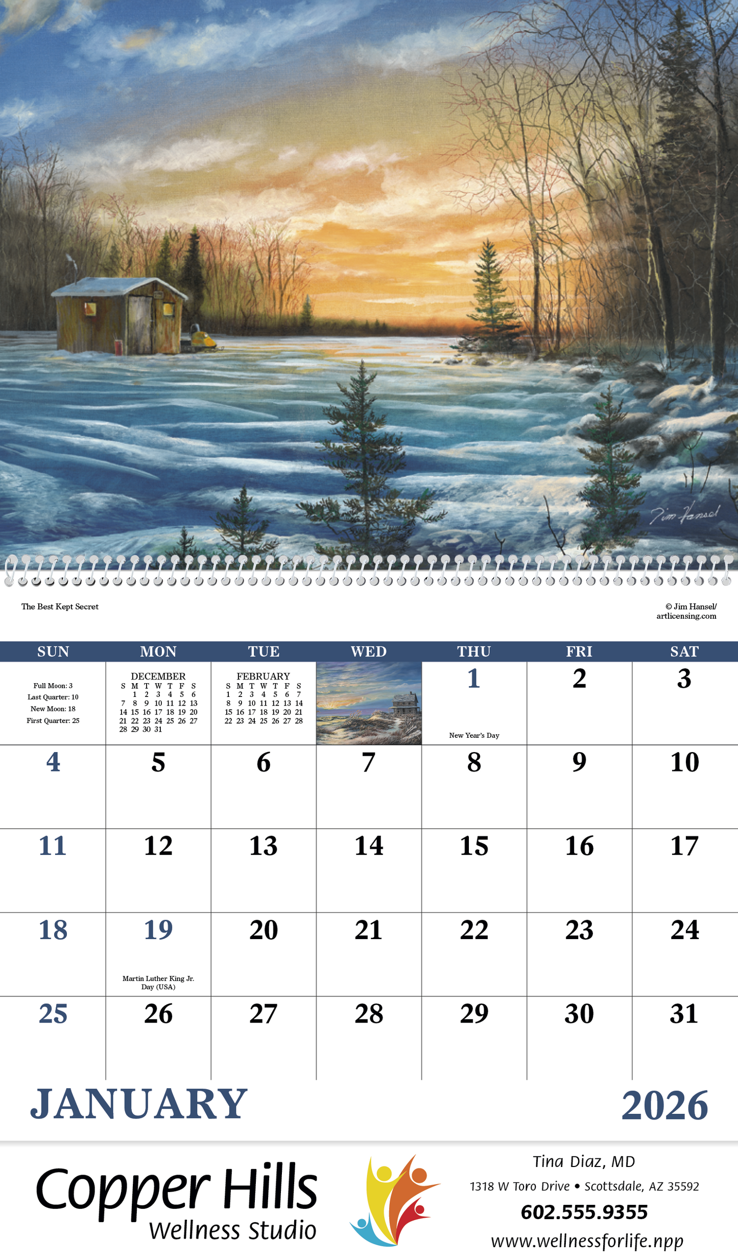 Good Value Scenic Memories Spiral Calendar-7046