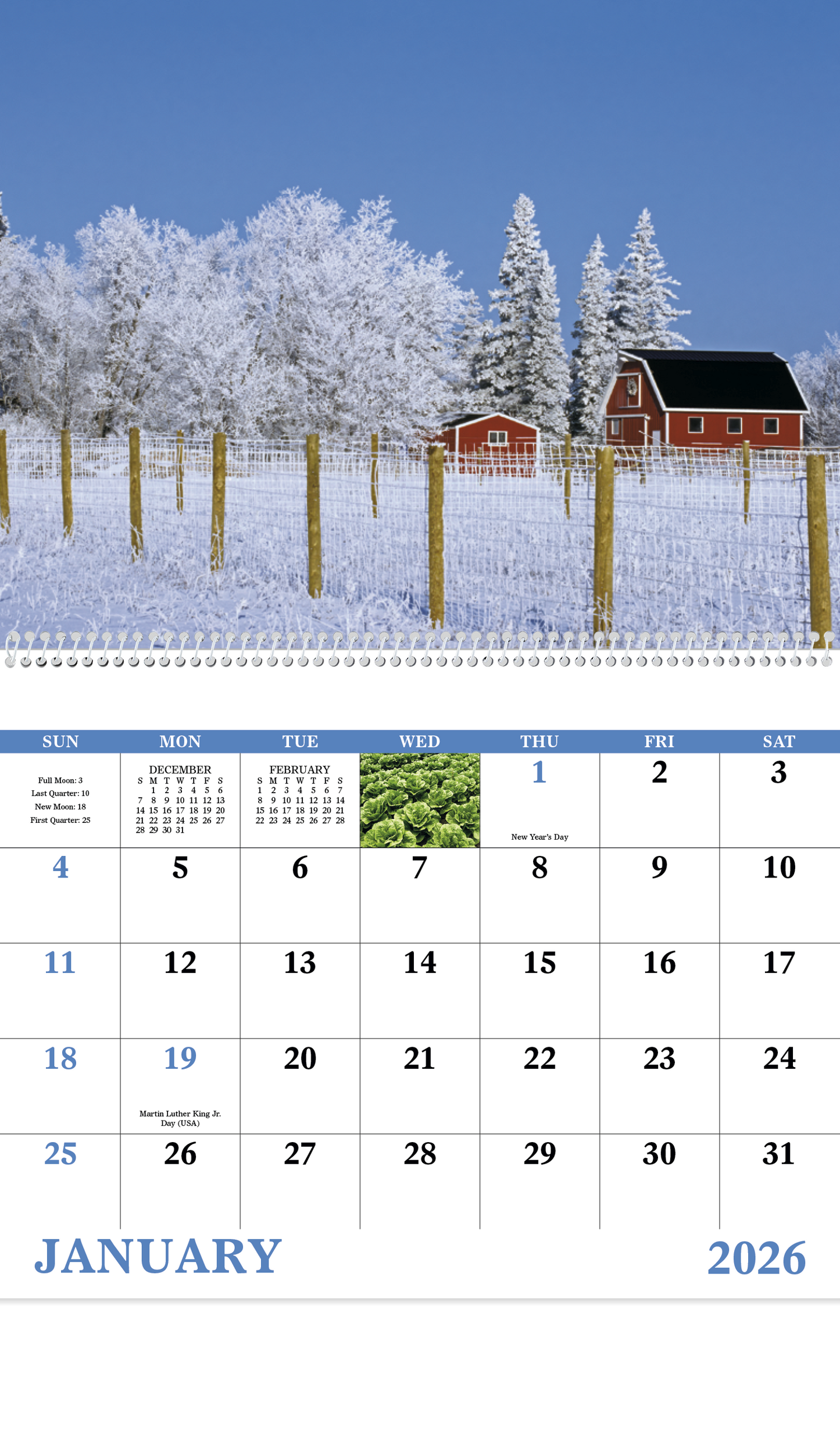 Good Value Agriculture Spiral Calendar-7047