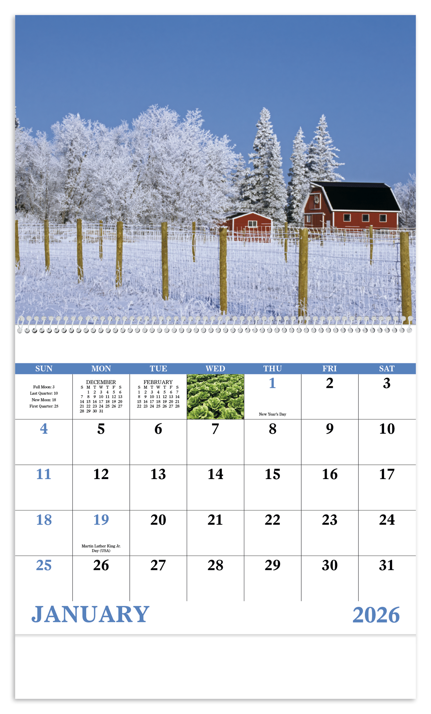 Good Value Agriculture Spiral Calendar-7047