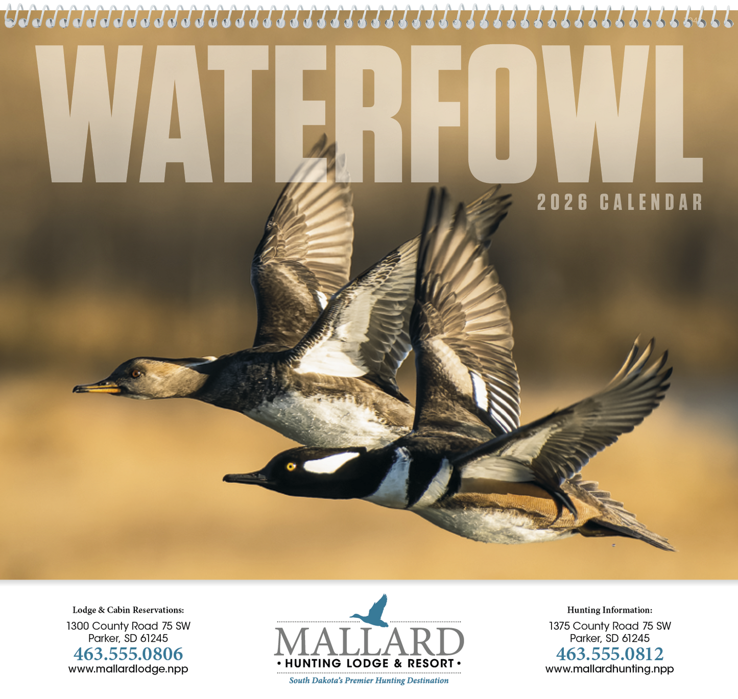 Good Value Waterfowl Spiral Calendar-7048
