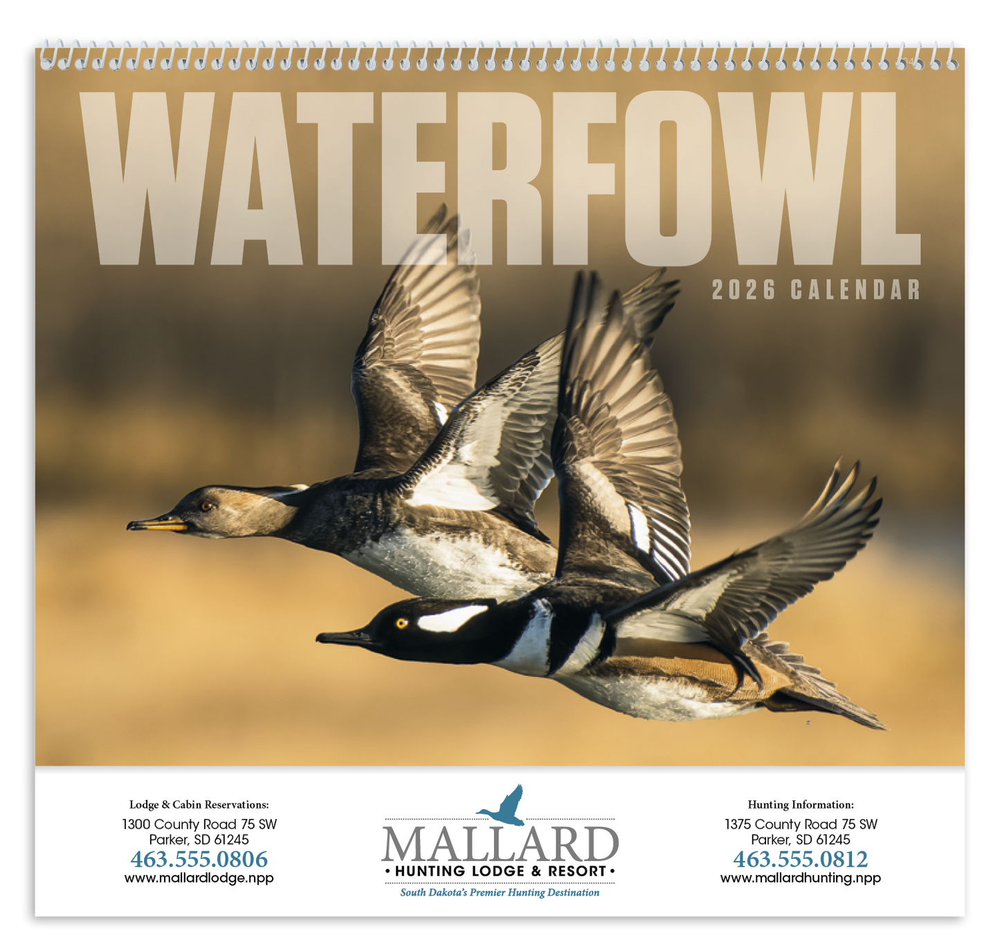 Good Value Waterfowl Spiral Calendar-7048