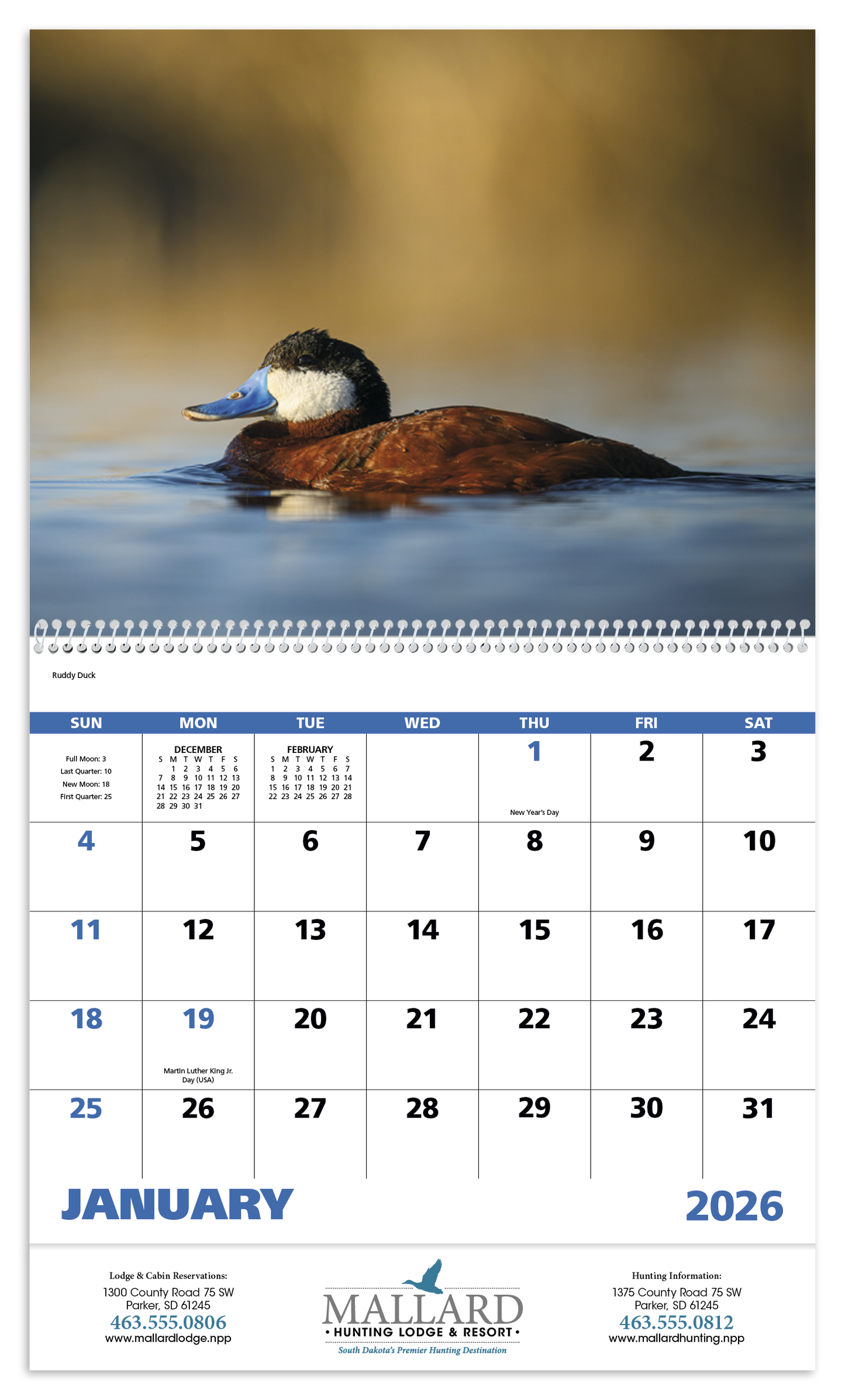 Good Value Waterfowl Spiral Calendar-7048