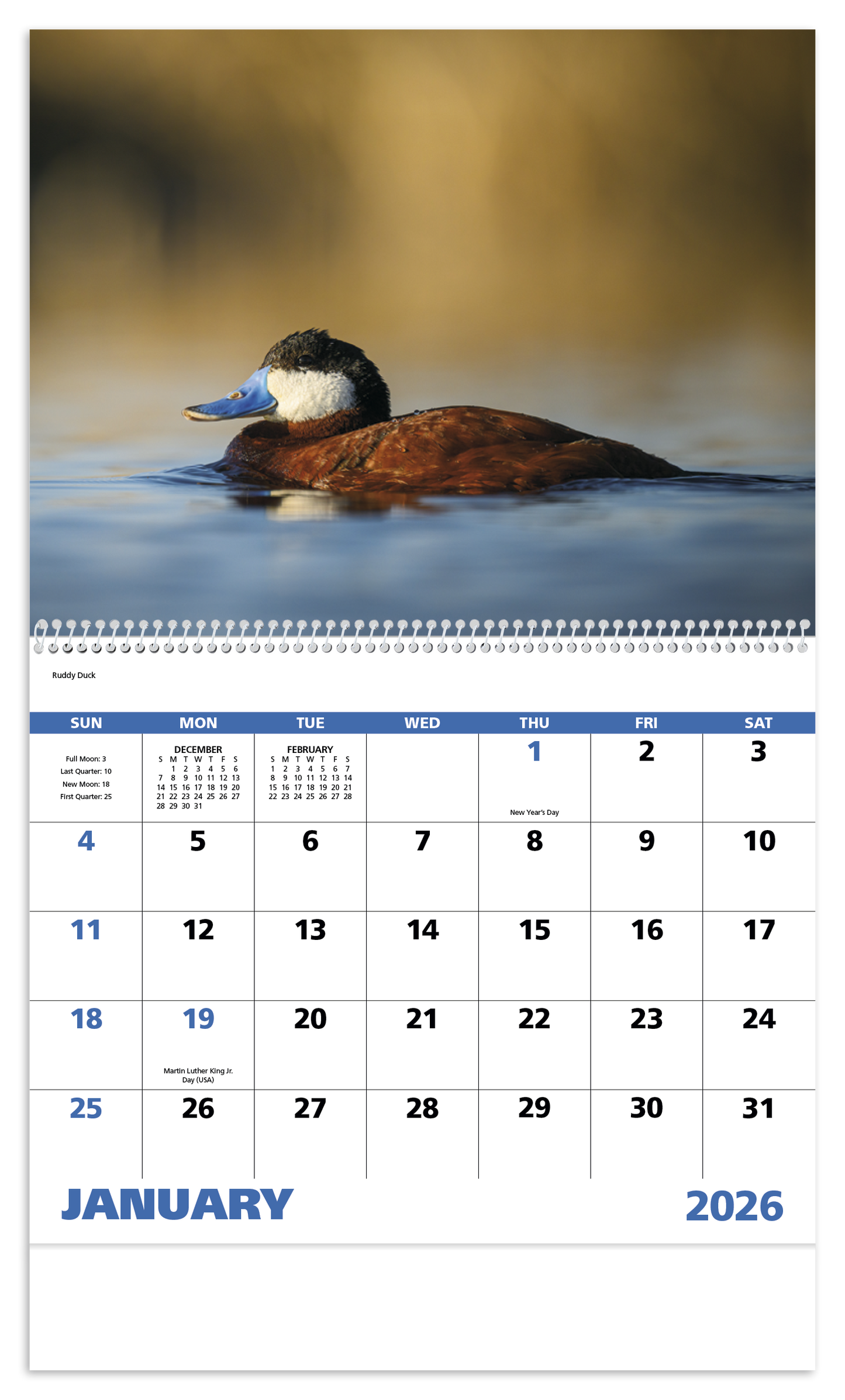 Good Value Waterfowl Spiral Calendar-7048