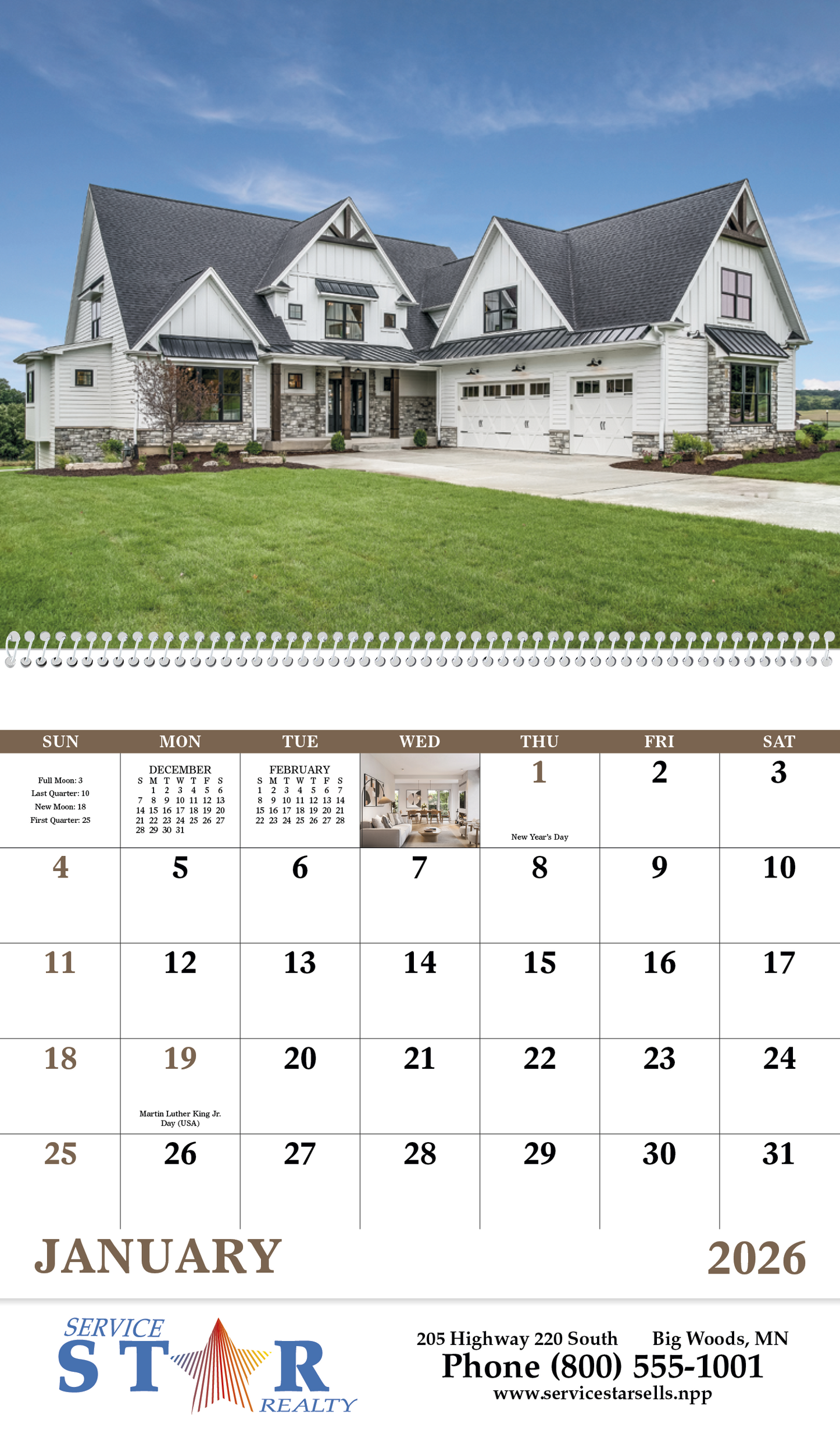 Good Value Welcome Home Spiral Calendar-7049