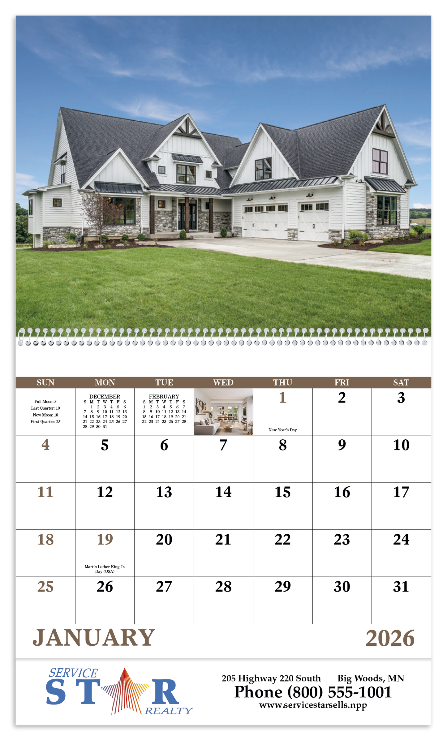 Good Value Welcome Home Spiral Calendar-7049