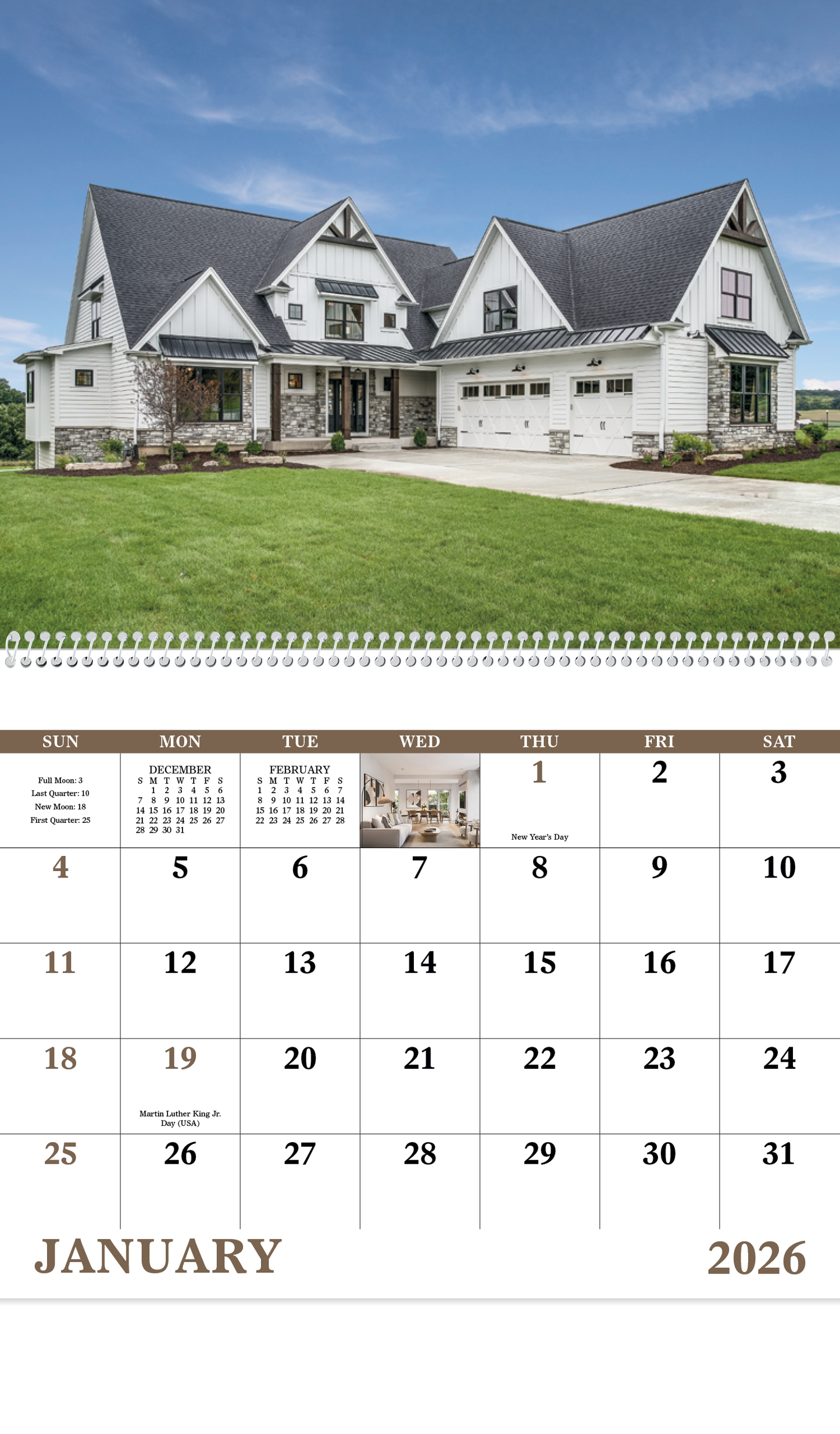 Good Value Welcome Home Spiral Calendar-7049