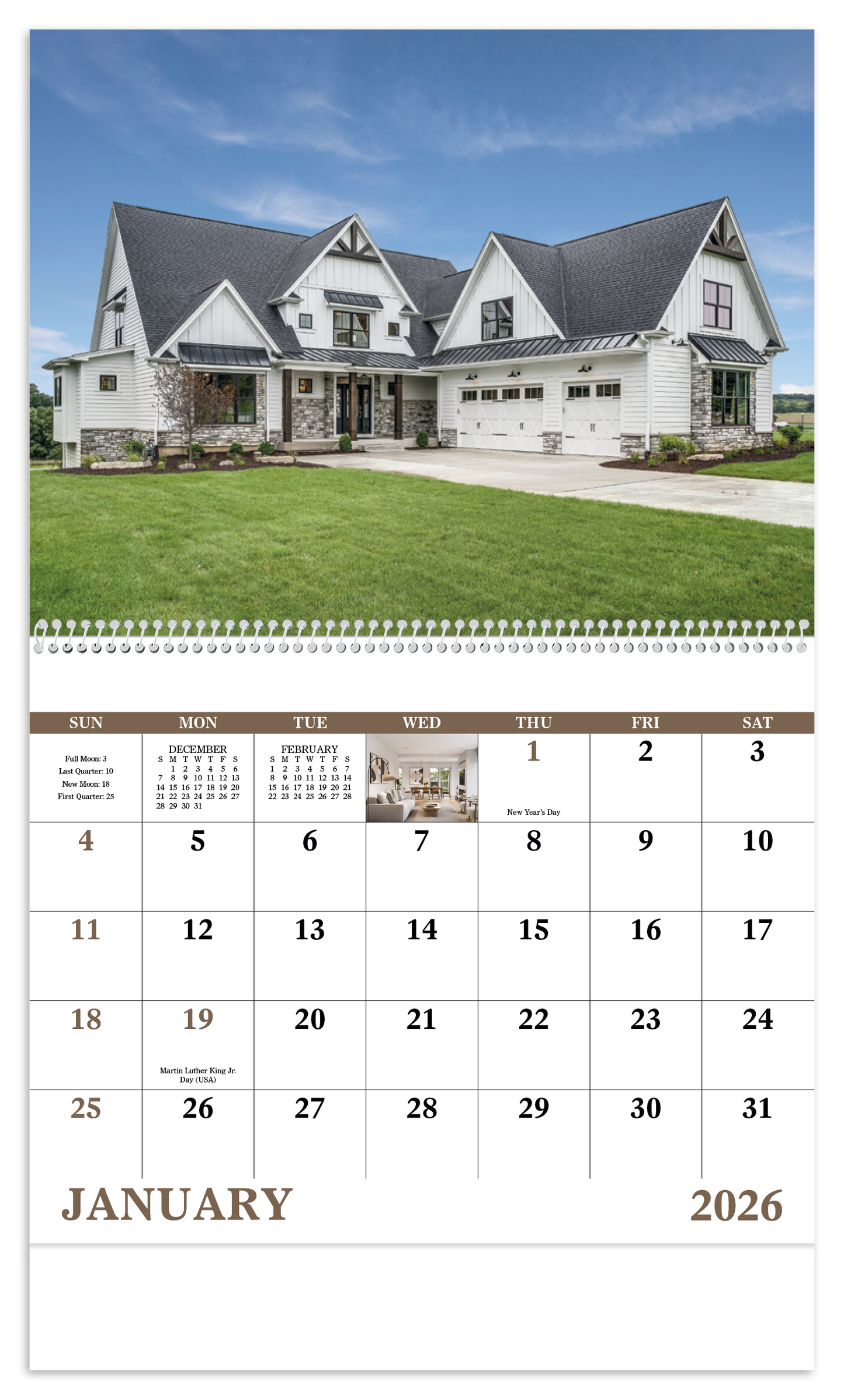 Good Value Welcome Home Spiral Calendar-7049