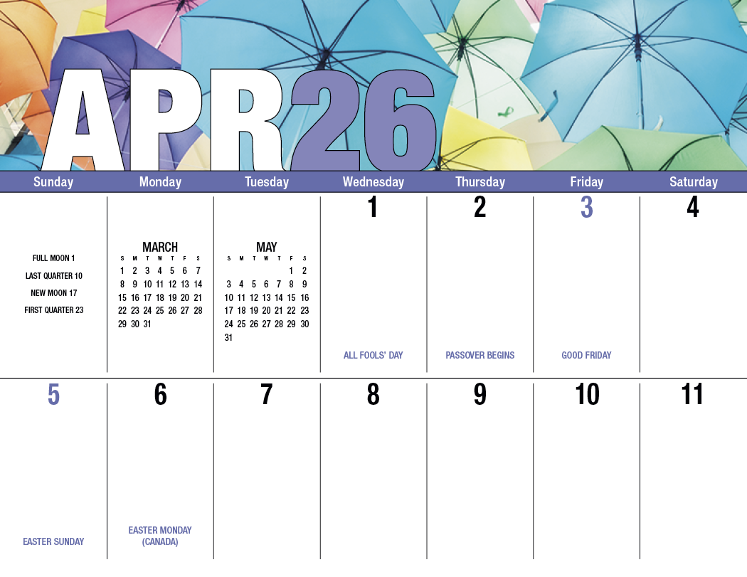 Good Value Seasonal Expressions Big Block Calendar-7050