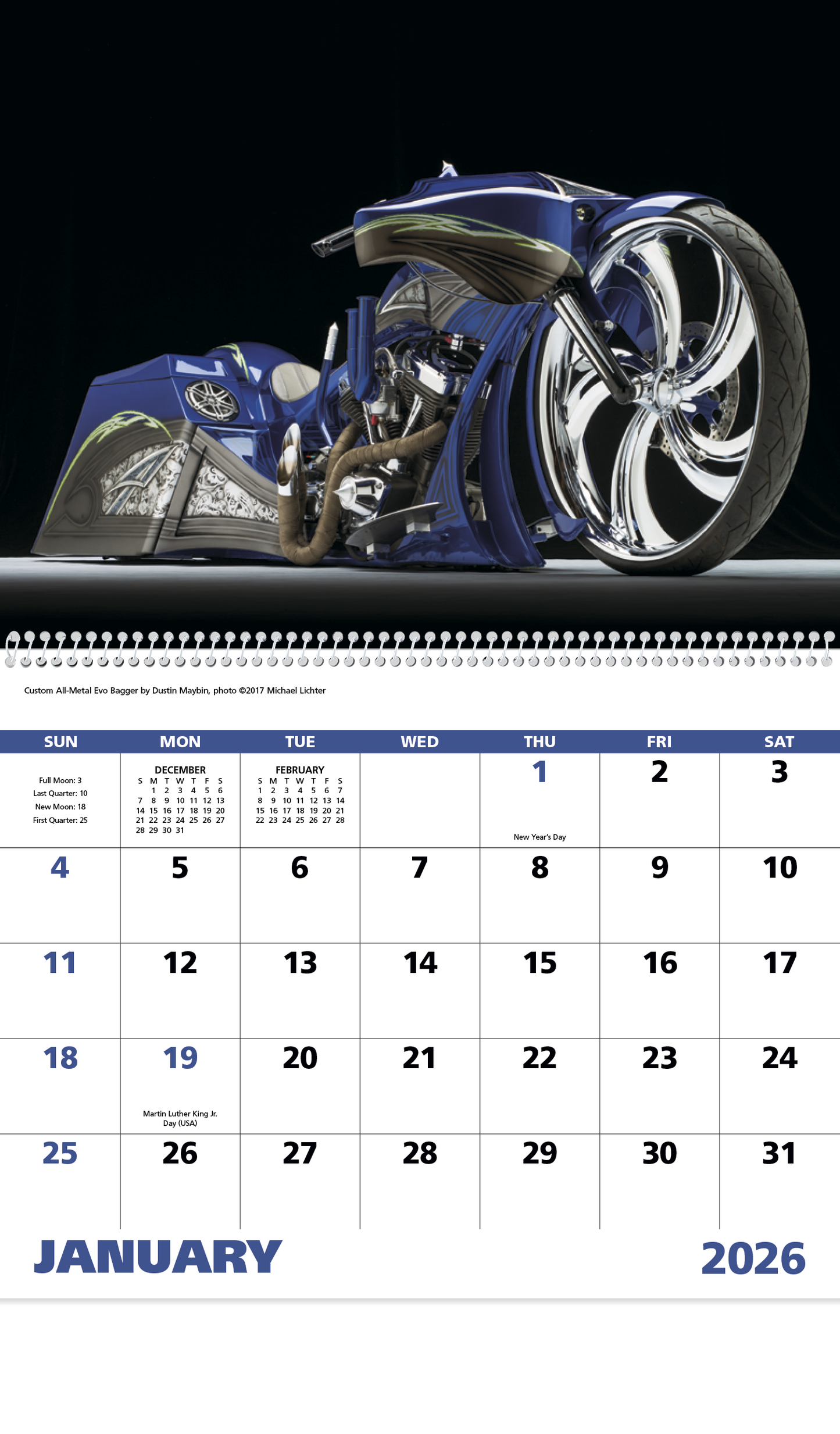 Good Value Motorcycles Spiral Calendar-7056