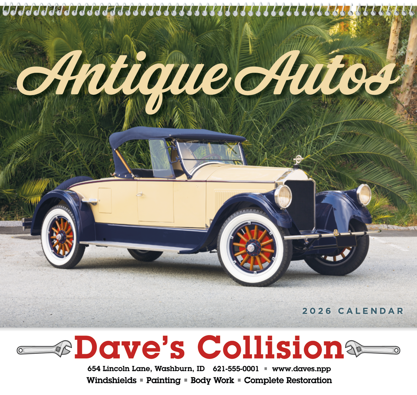 Good Value Antique Autos Spiral Calendar-7057