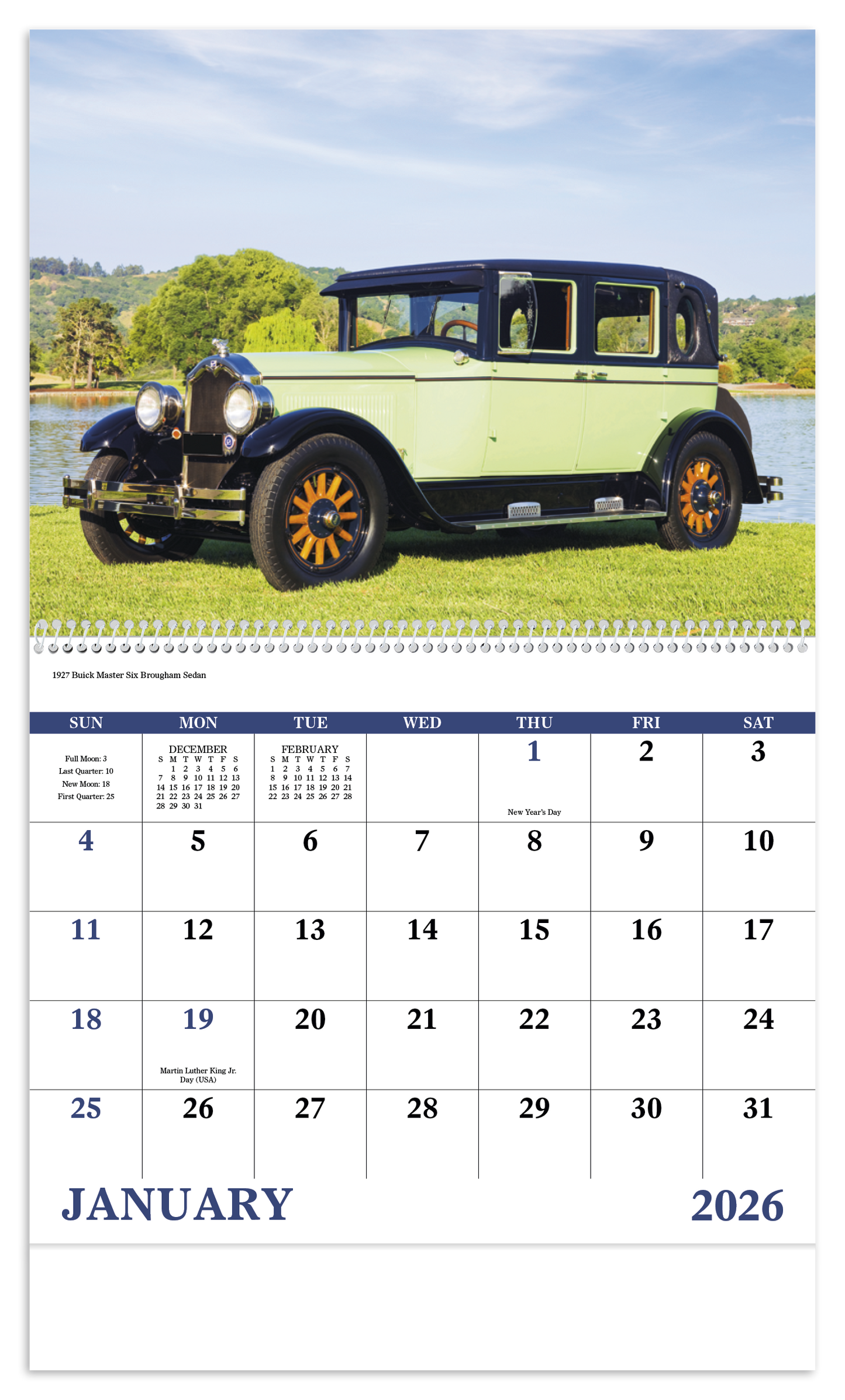 Good Value Antique Autos Spiral Calendar-7057