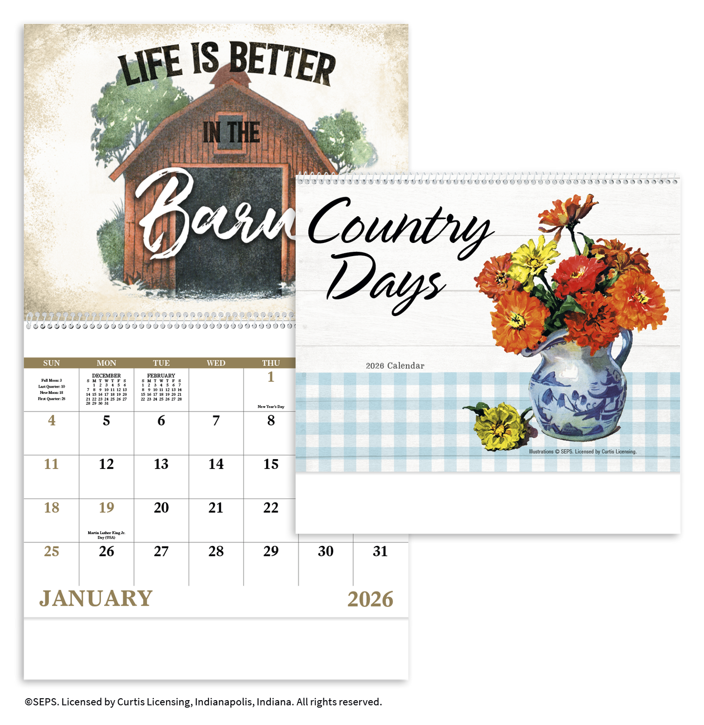 Good Value Country Days Spiral Calendar-7066
