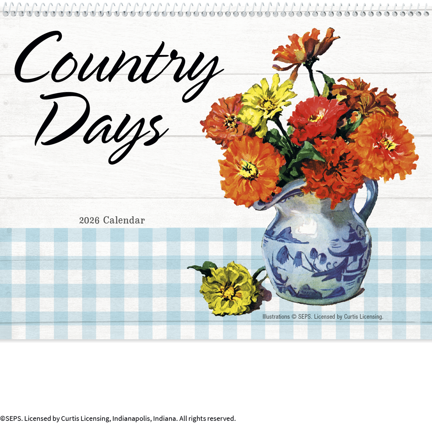 Good Value Country Days Spiral Calendar-7066
