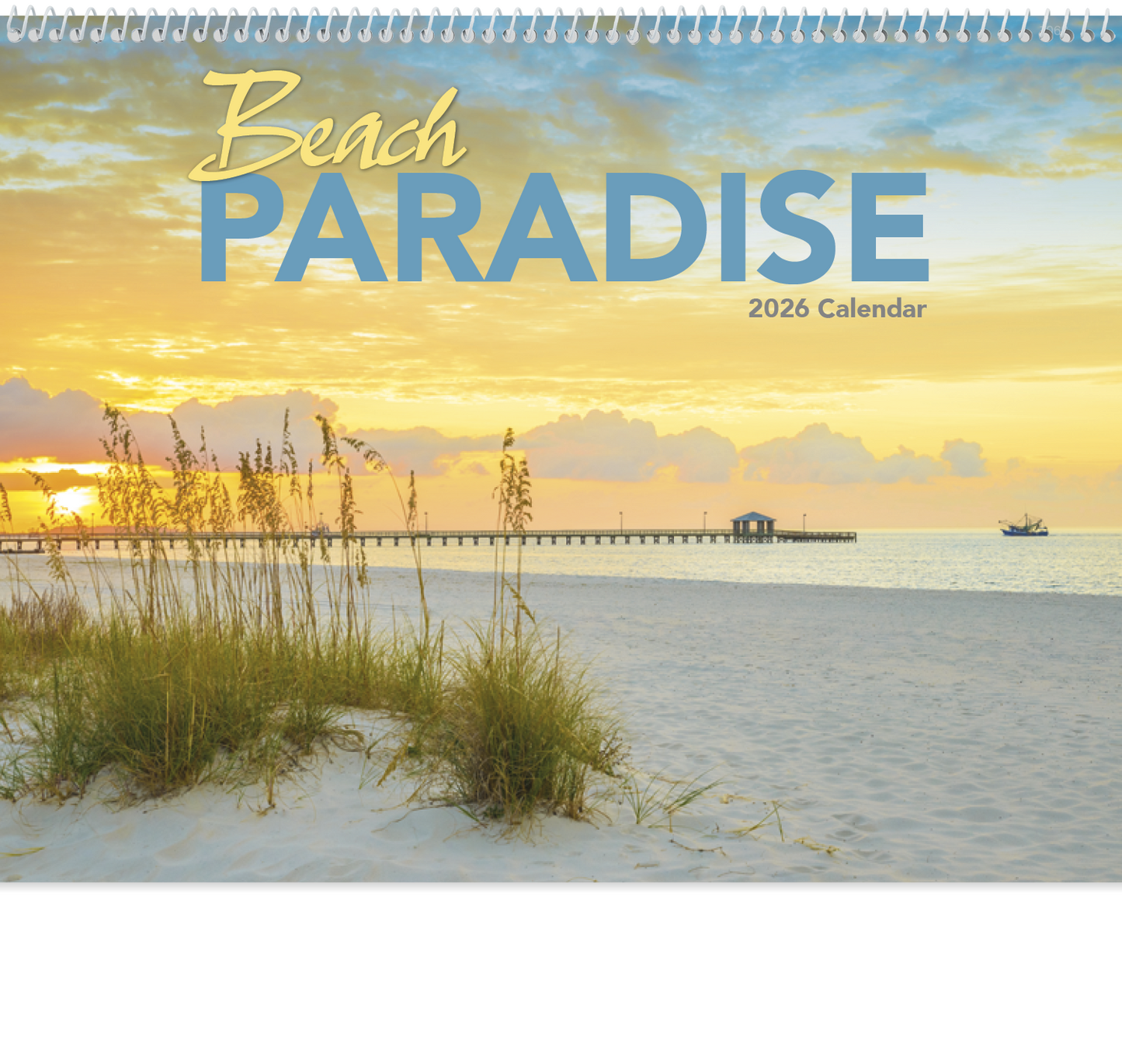 Good Value Beach Paradise Spiral Calendar-7068