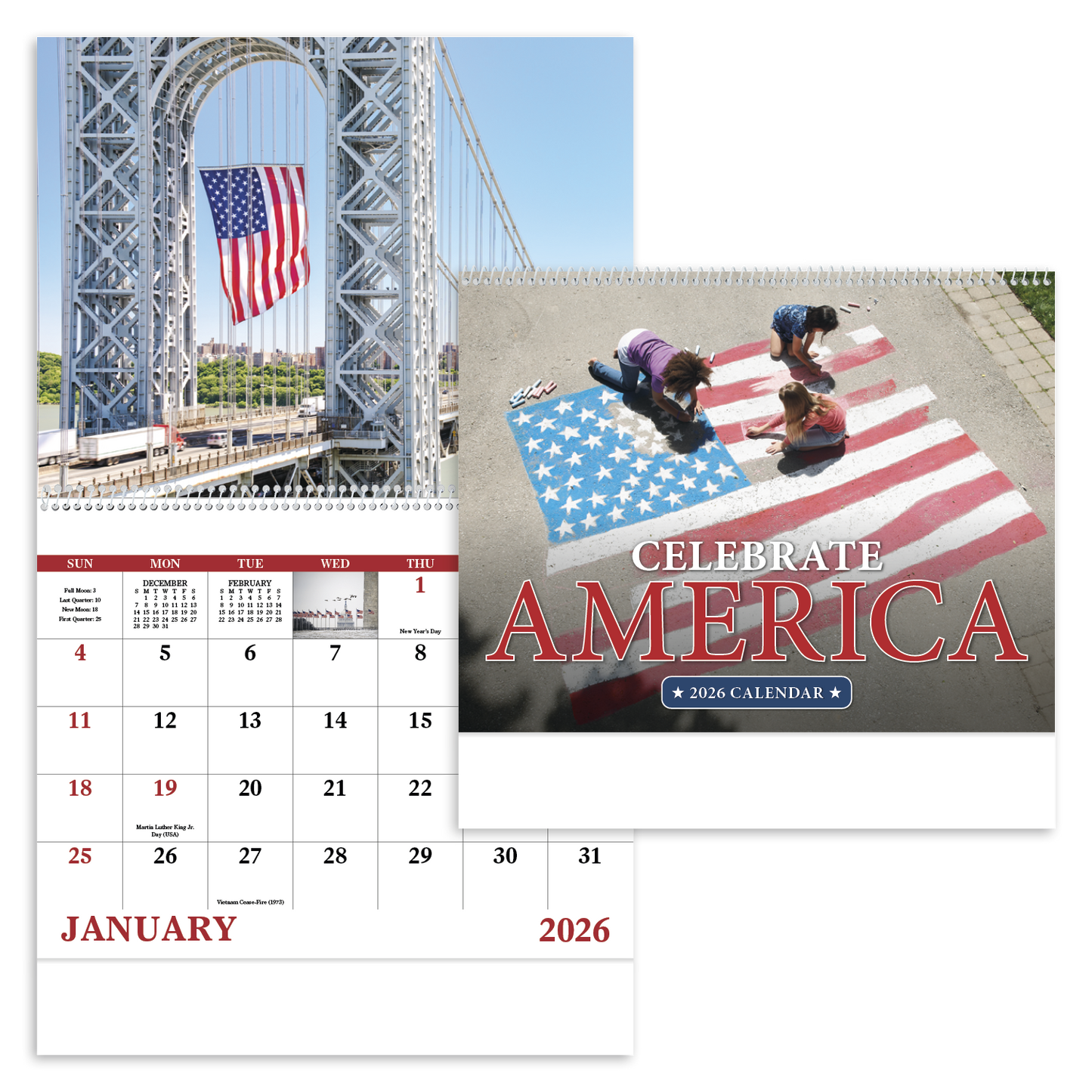 Good Value Celebrate America Spiral Calendar-7069