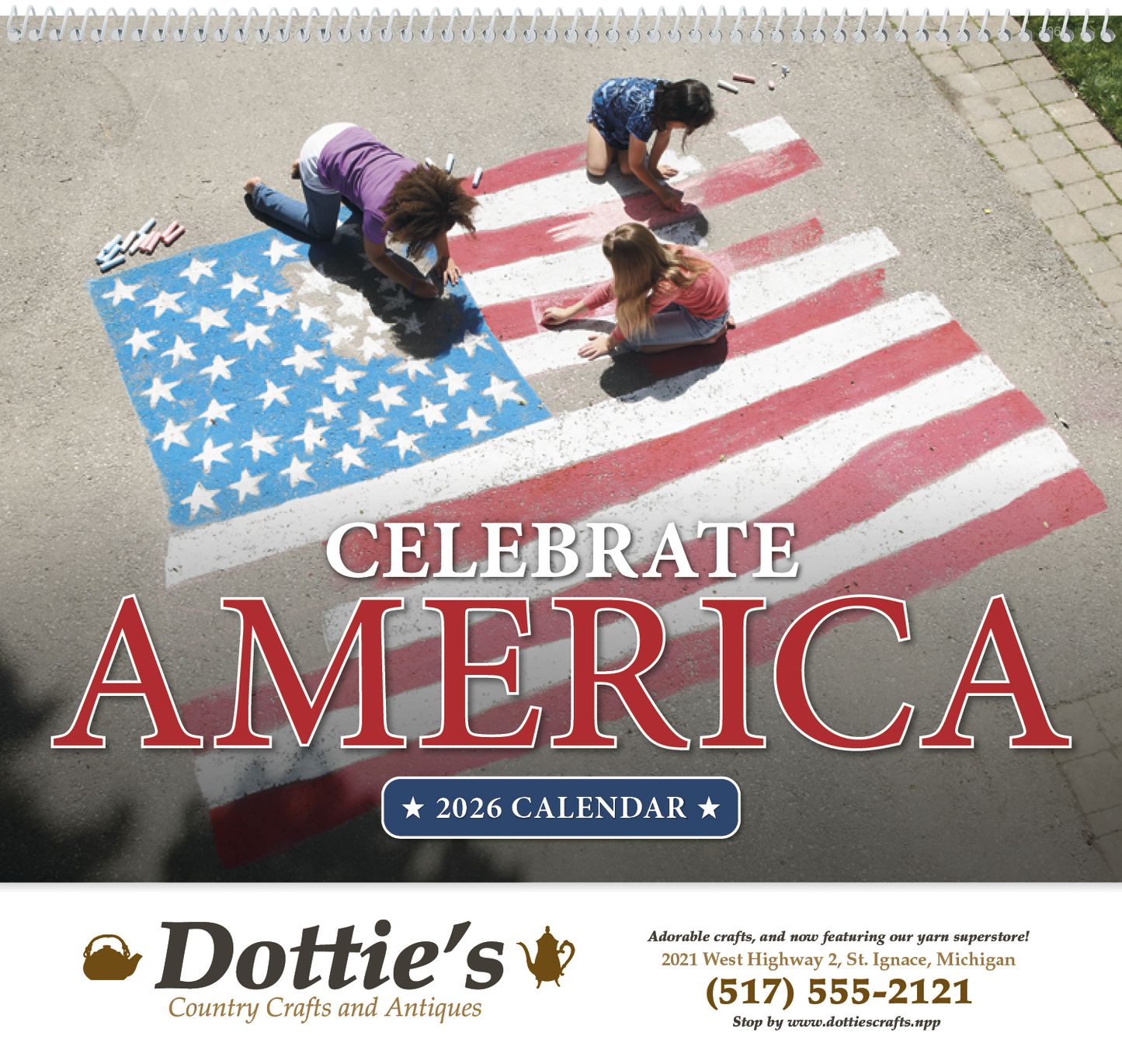 Good Value Celebrate America Spiral Calendar-7069