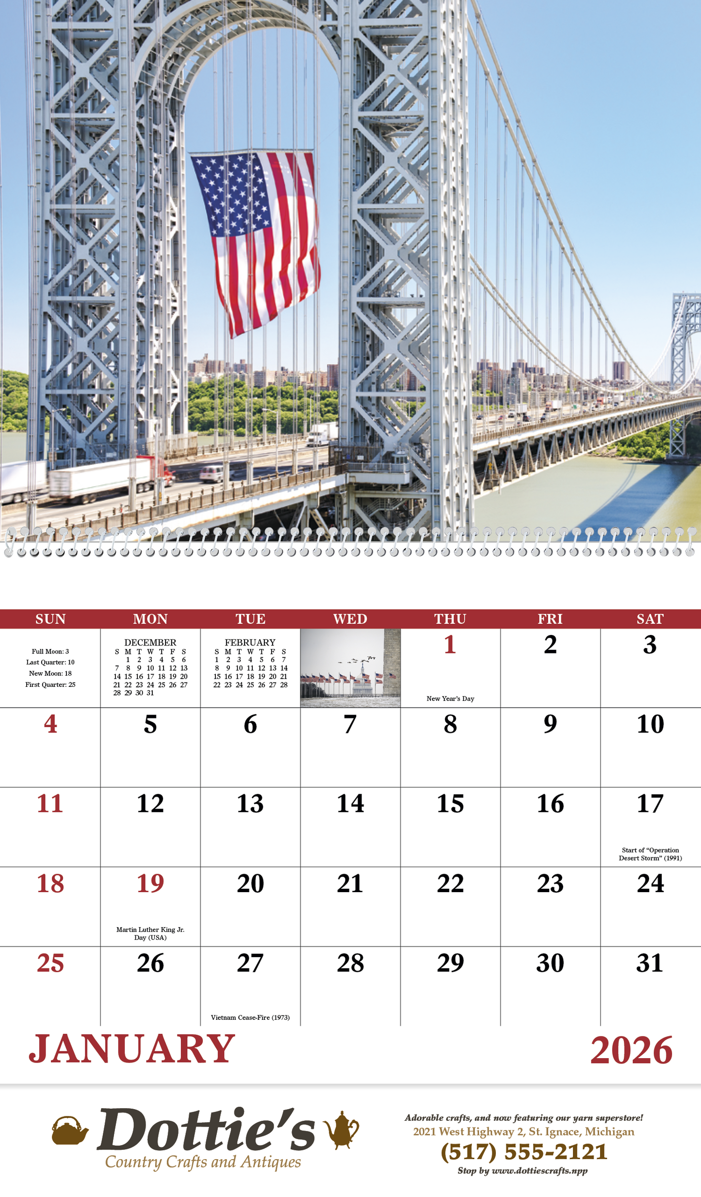 Good Value Celebrate America Spiral Calendar-7069