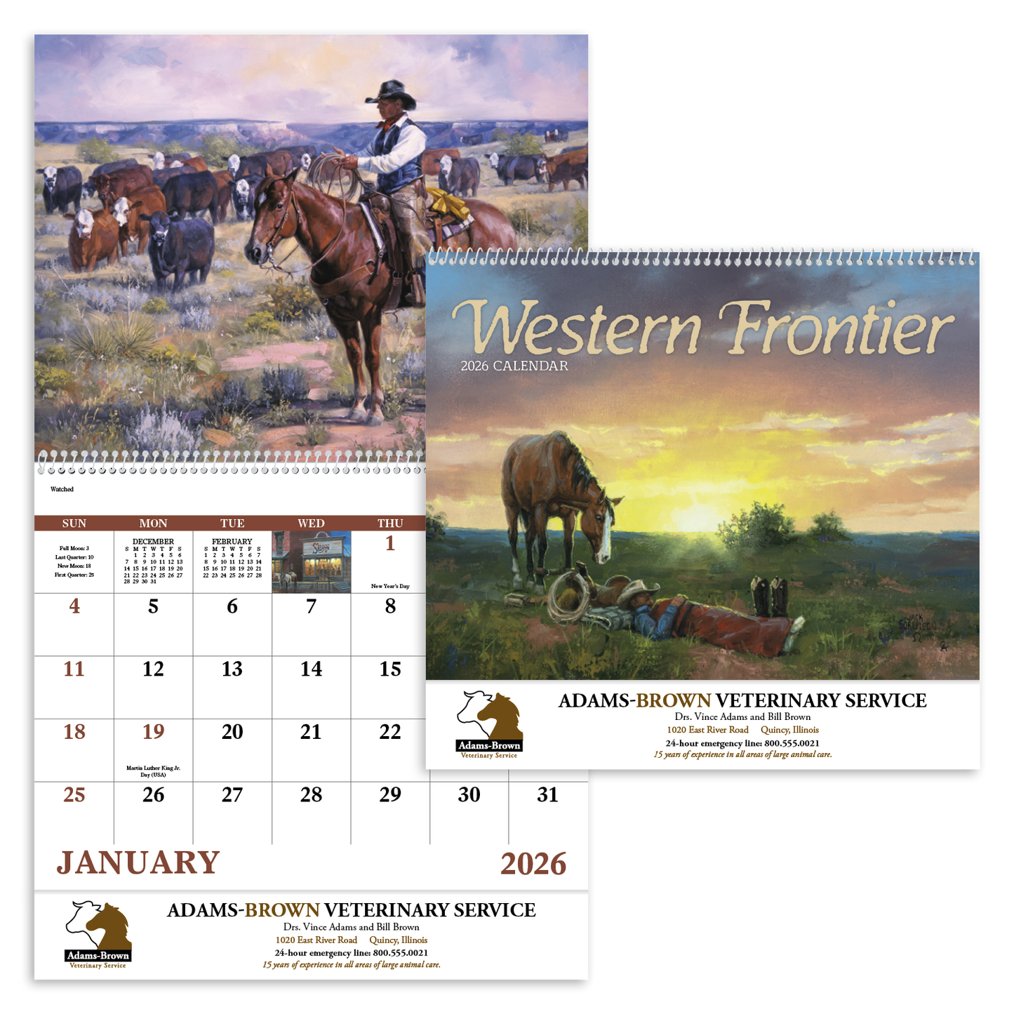 Good Value Western Frontier Spiral Calendar-7071