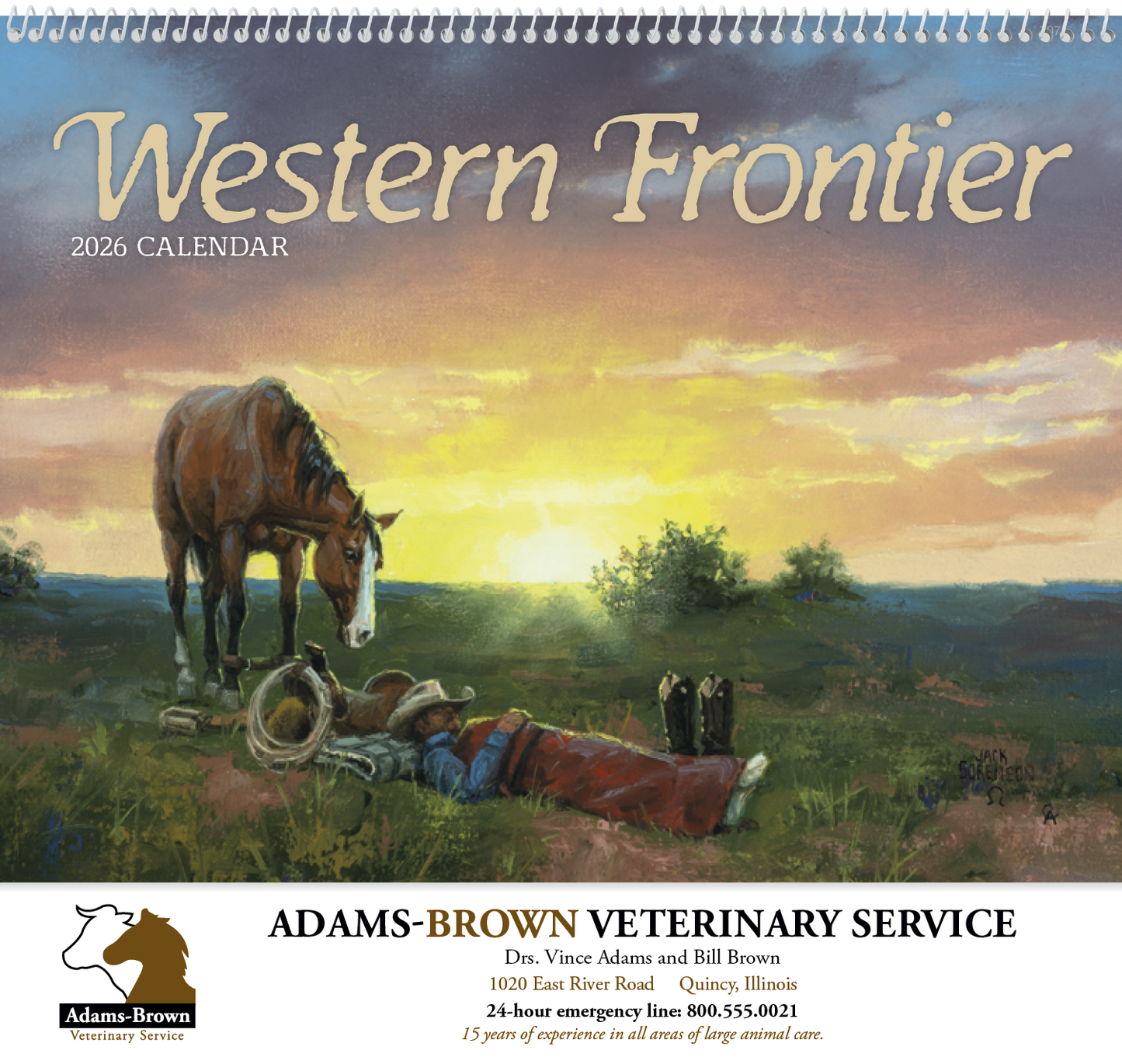Good Value Western Frontier Spiral Calendar-7071