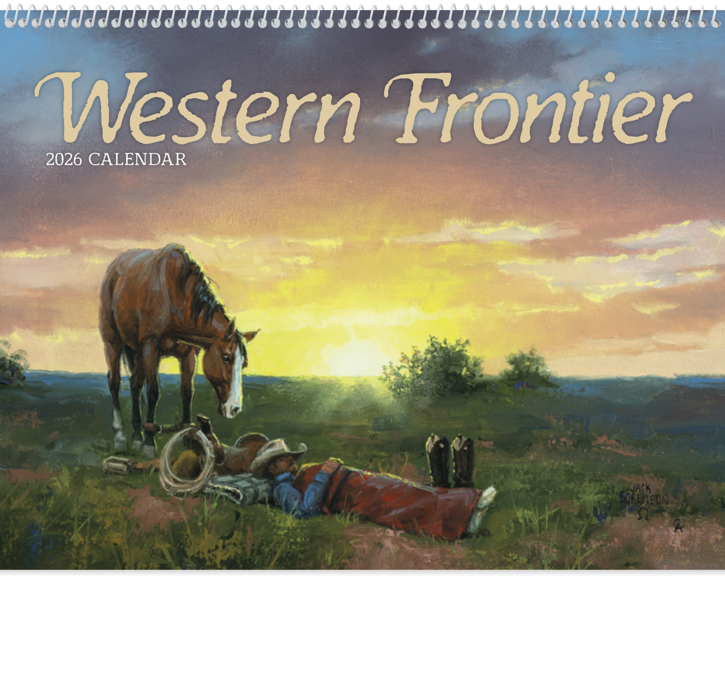 Good Value Western Frontier Spiral Calendar-7071