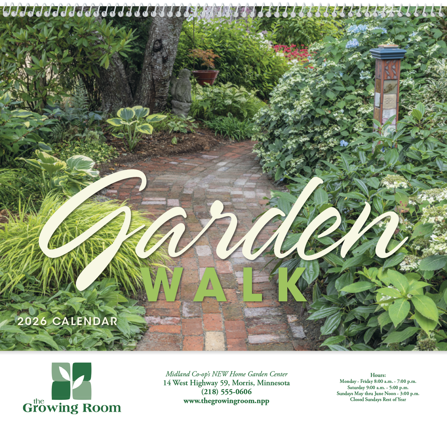 Good Value Garden Walk Spiral Calendar-7077