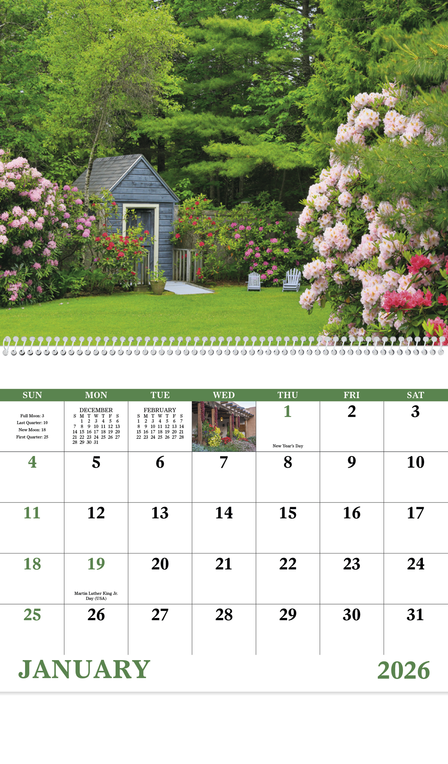 Good Value Garden Walk Spiral Calendar-7077
