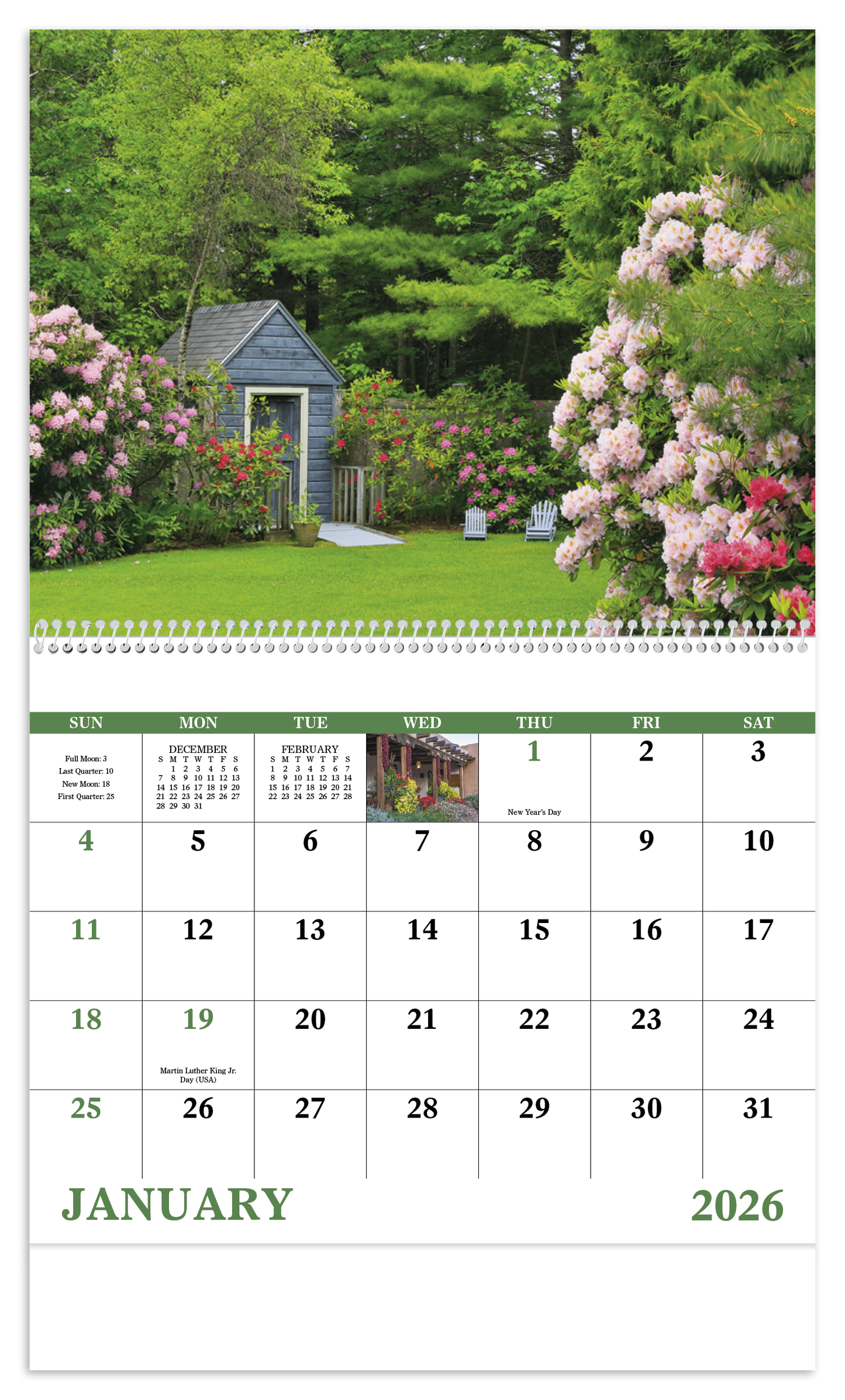 Good Value Garden Walk Spiral Calendar-7077