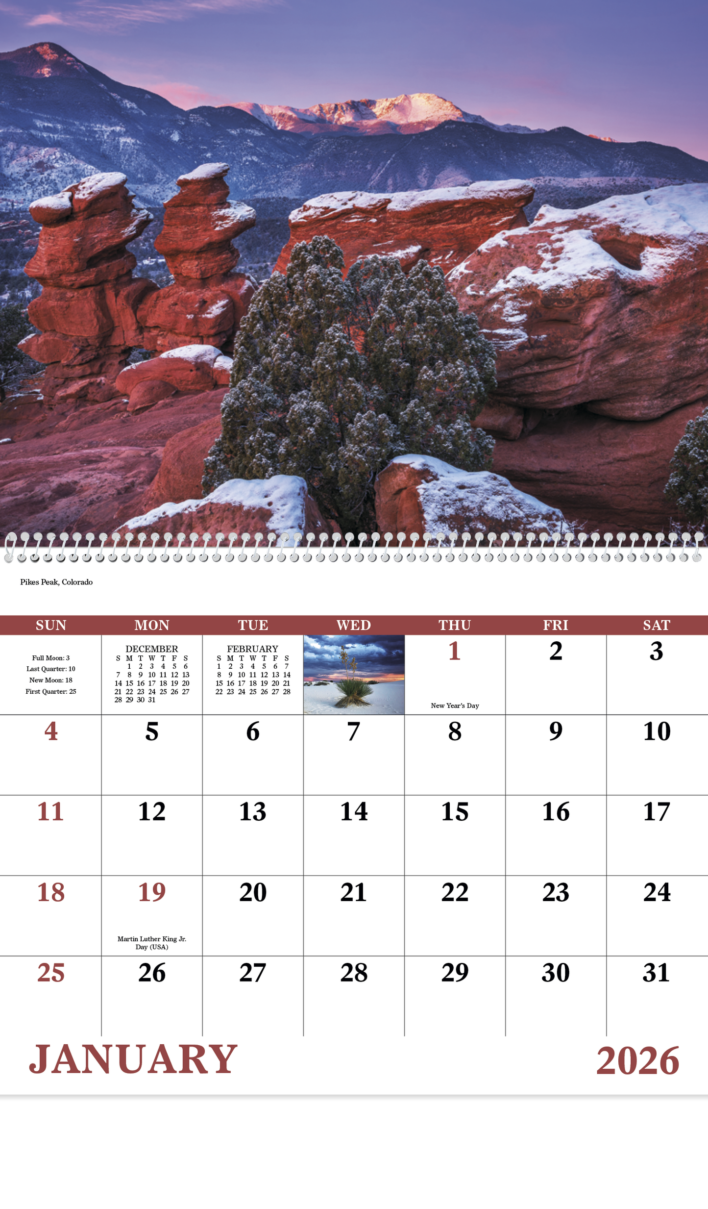 Good Value Rocky Mountains Spiral Calendar-7078
