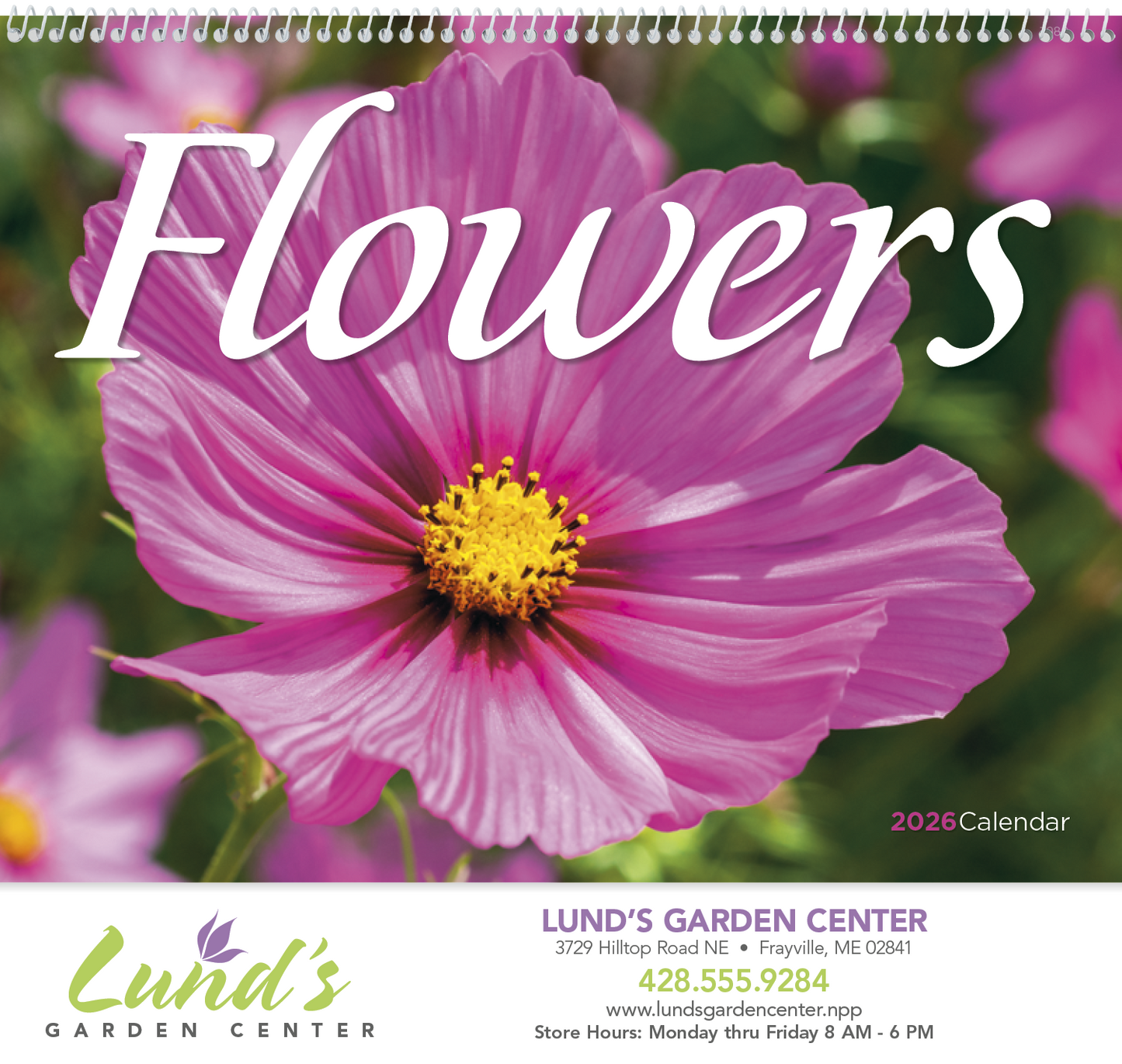 Good Value Flowers Spiral Calendar-7080