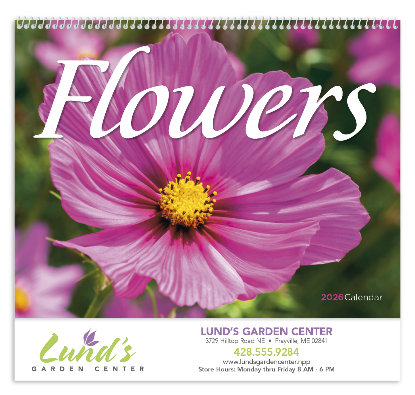 Good Value Flowers Spiral Calendar-7080