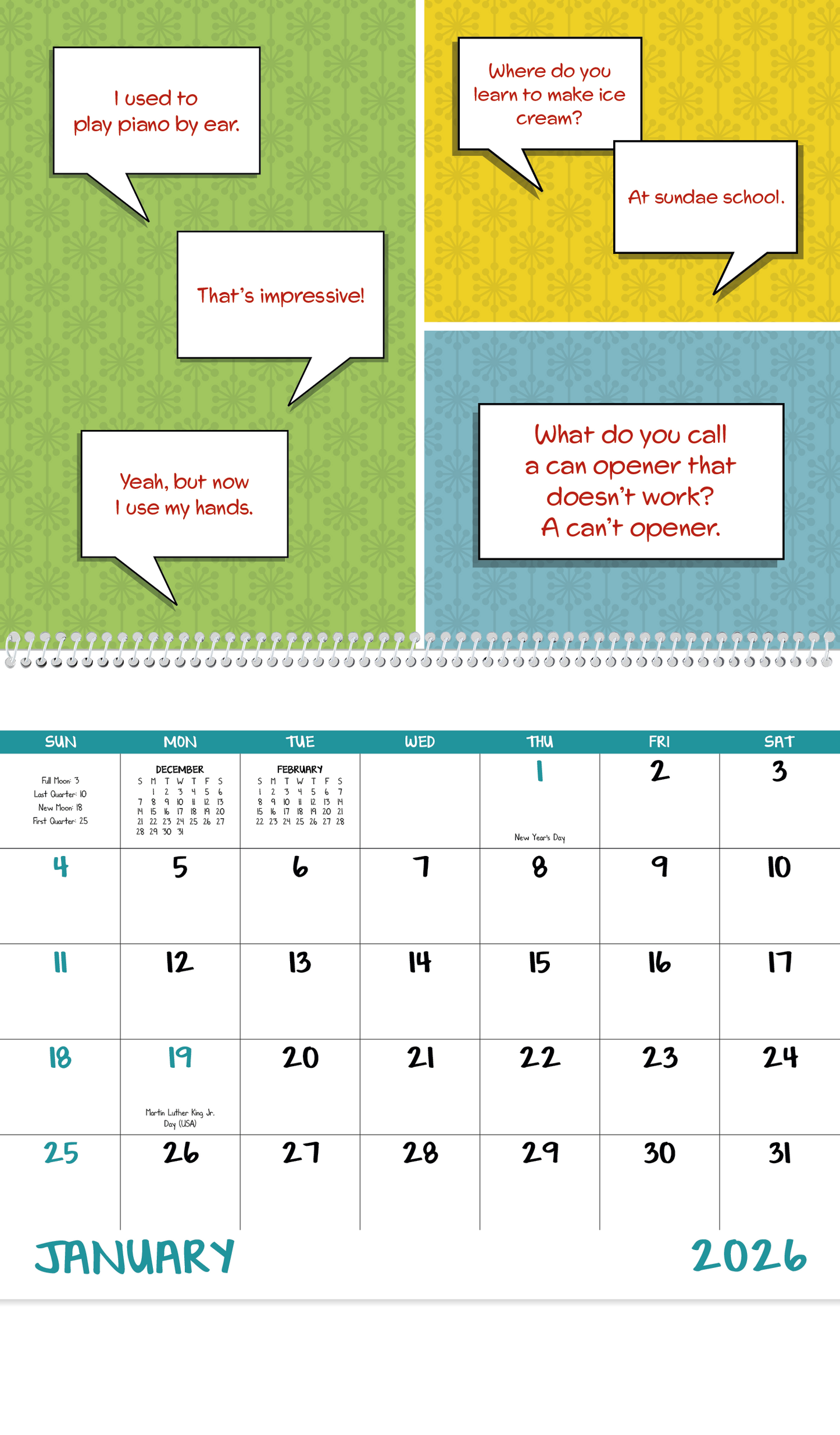 Good Value Dad Jokes Spiral Calendar-7082