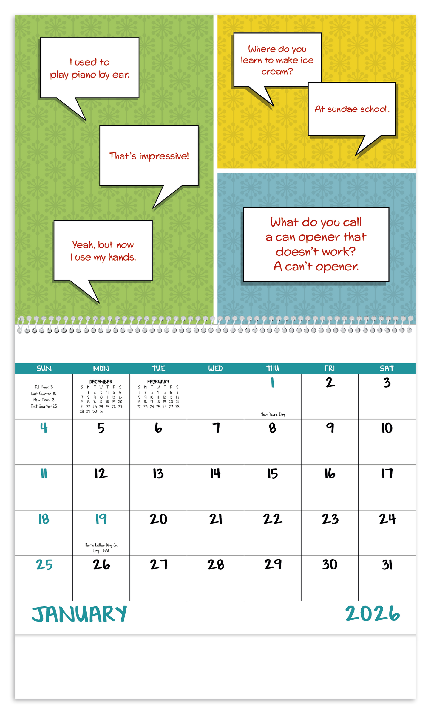 Good Value Dad Jokes Spiral Calendar-7082