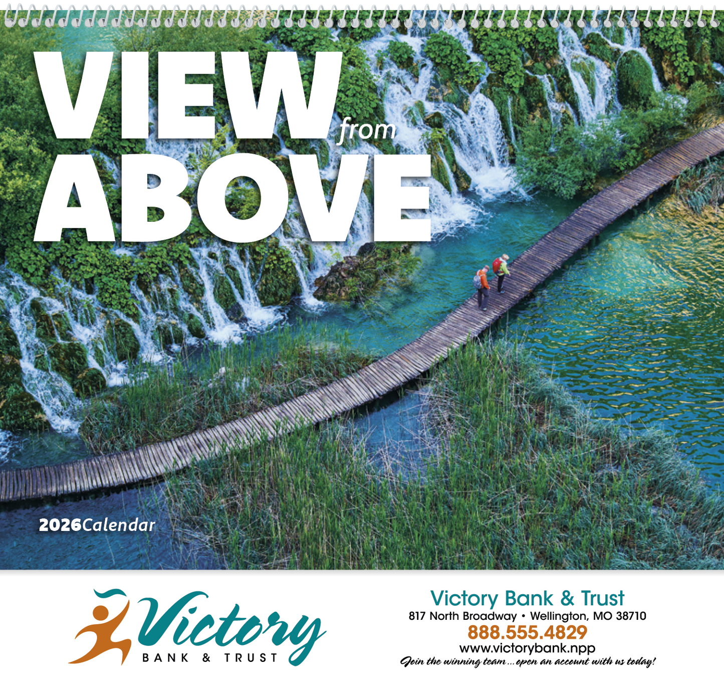 Good Value View from Above Spiral Calendar-7084