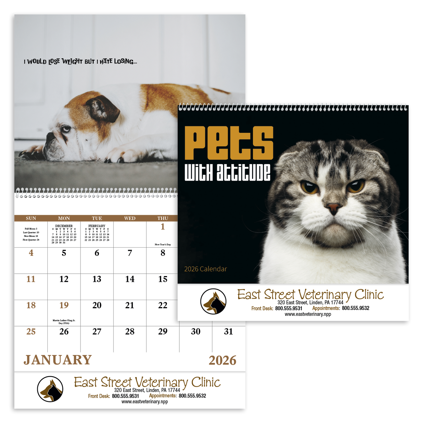Good Value Pets with Attitude Spiral Calendar-7086