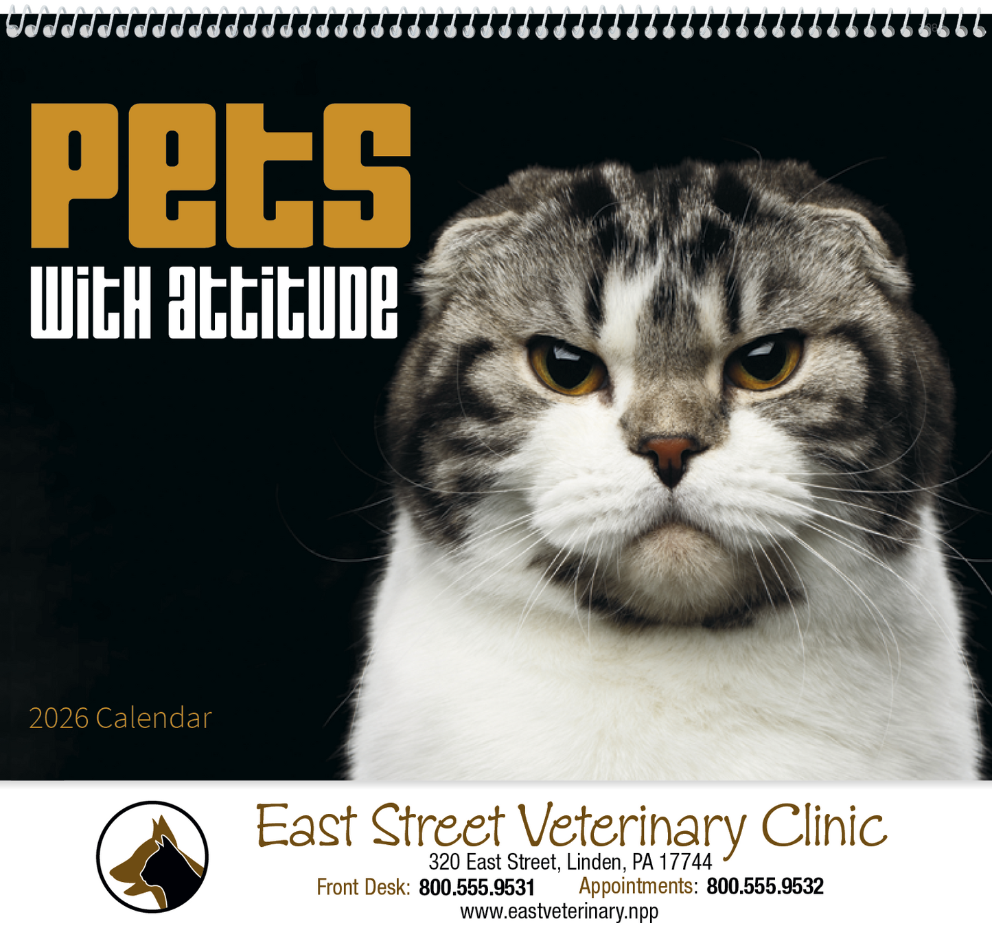 Good Value Pets with Attitude Spiral Calendar-7086