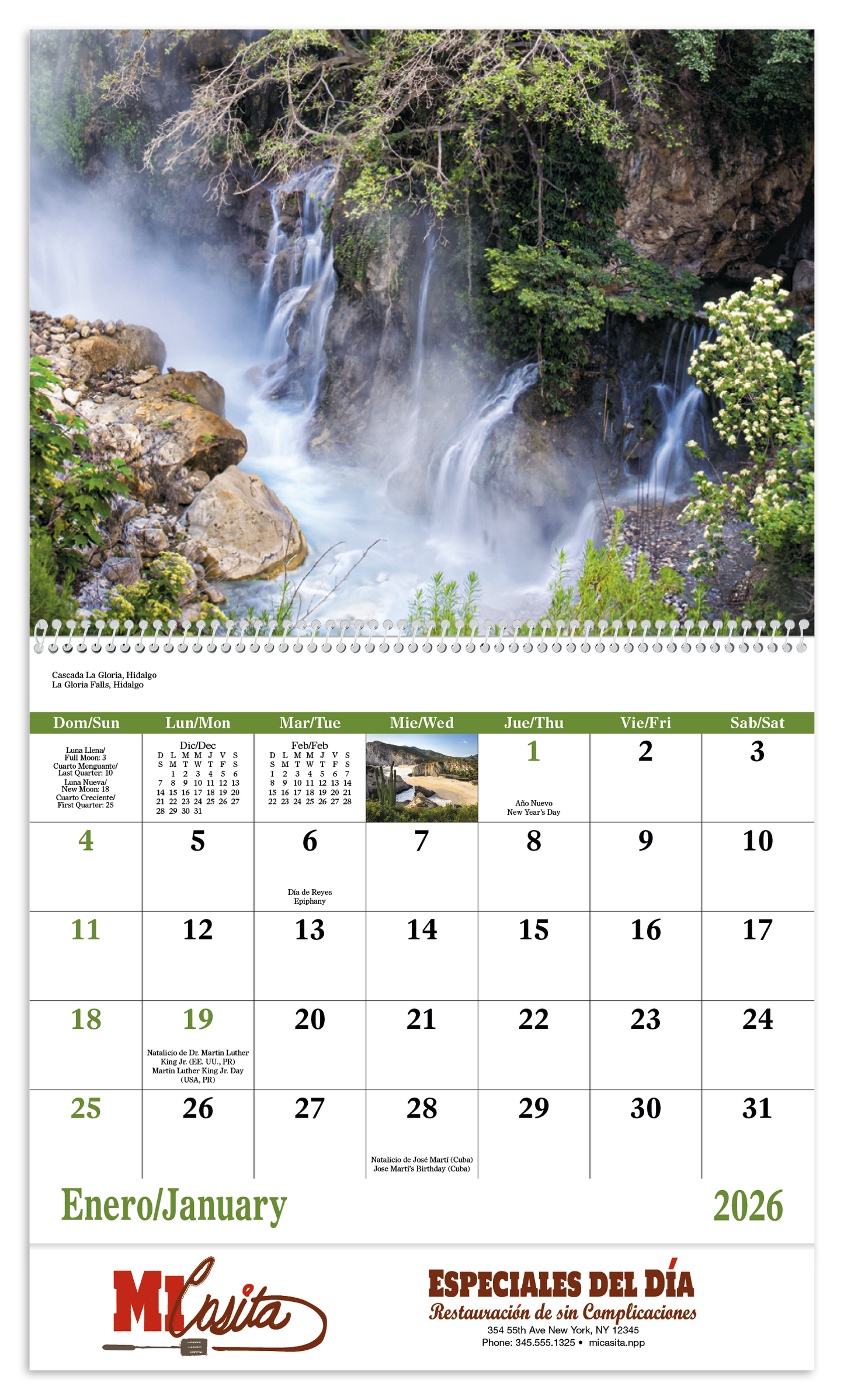 Good Value Mexico Spiral Calendar-7087