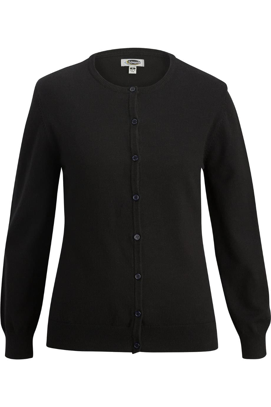 Tri Blend Ladies Jewel Neck Cardigan