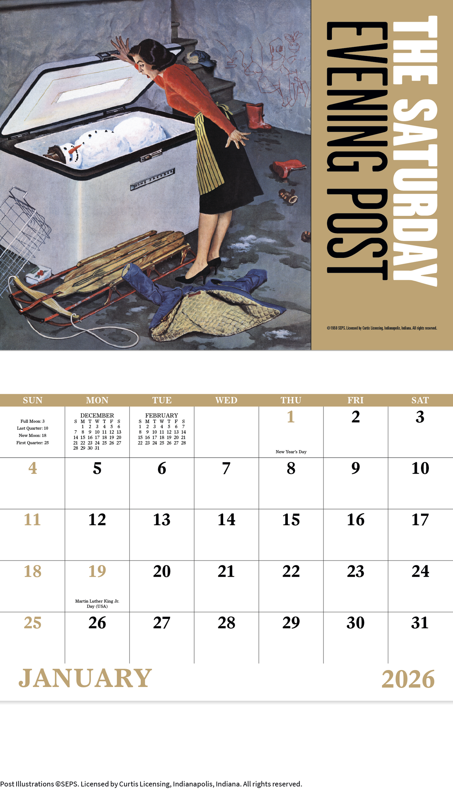 Good Value The Saturday Evening Post Stapled Calendar-7209
