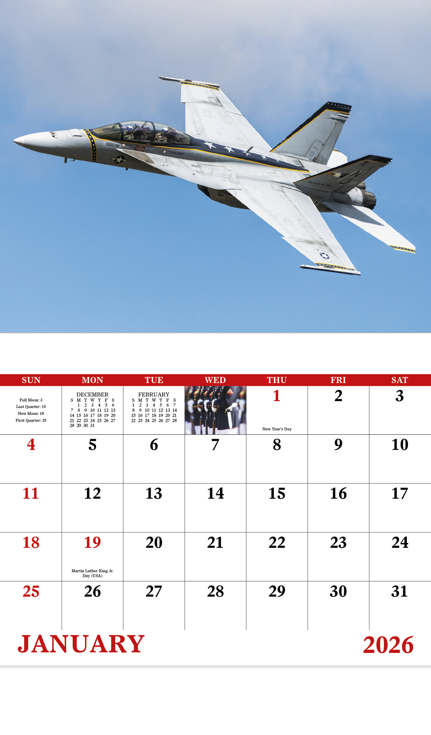 Good Value American Armed Forces Stapled Calendar-7212
