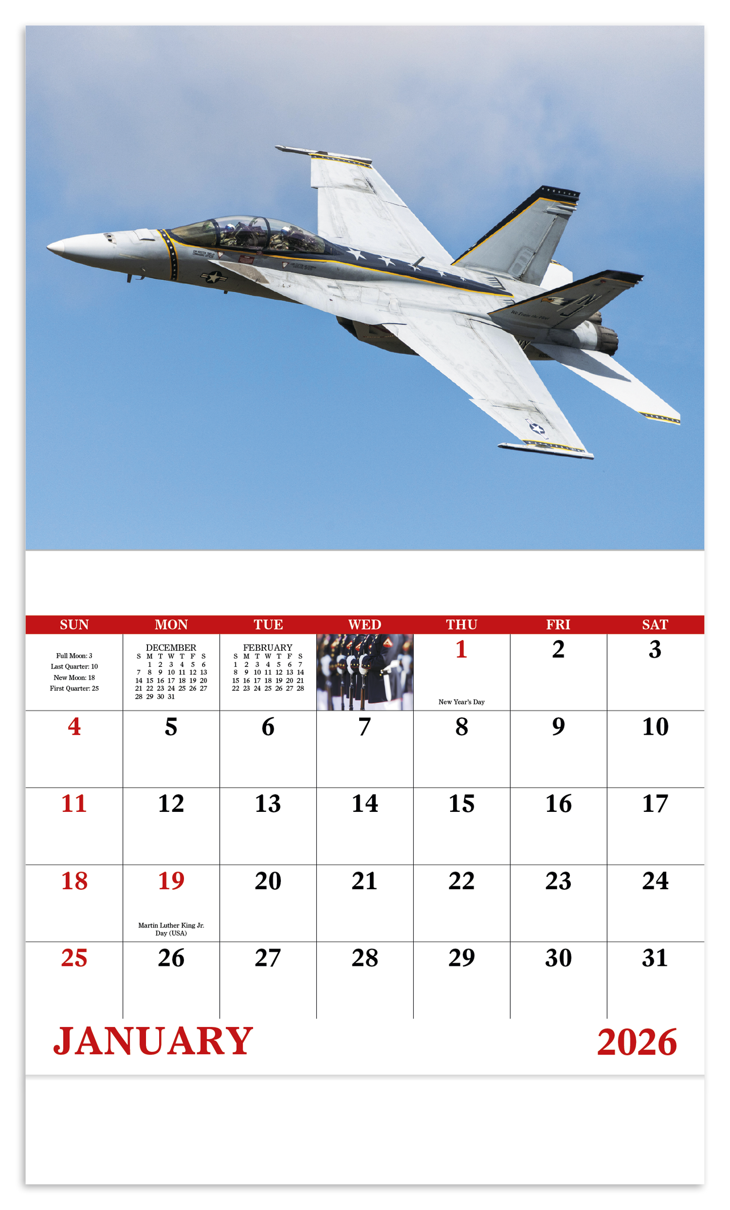Good Value American Armed Forces Stapled Calendar-7212