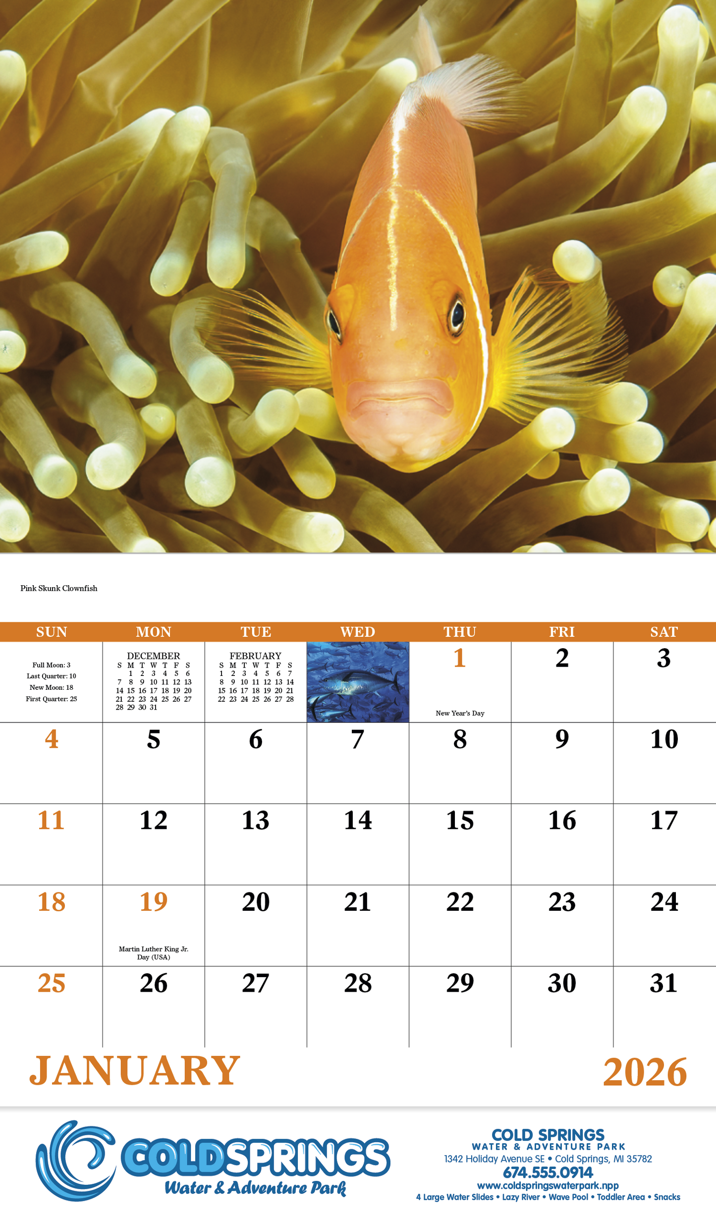 Good Value Ocean Glory Stapled Calendar-7217