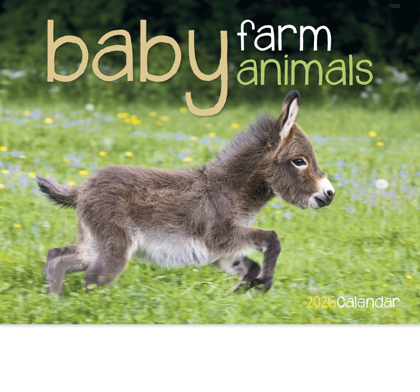 Good Value Baby Farm Animals Stapled Calendar-7220