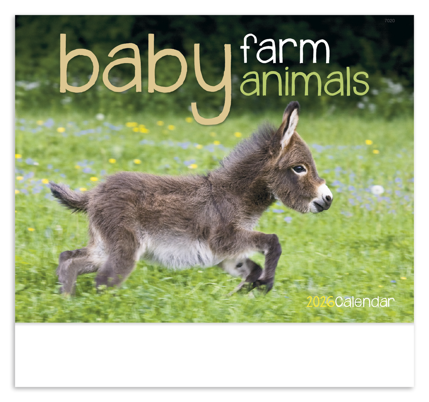 Good Value Baby Farm Animals Stapled Calendar-7220