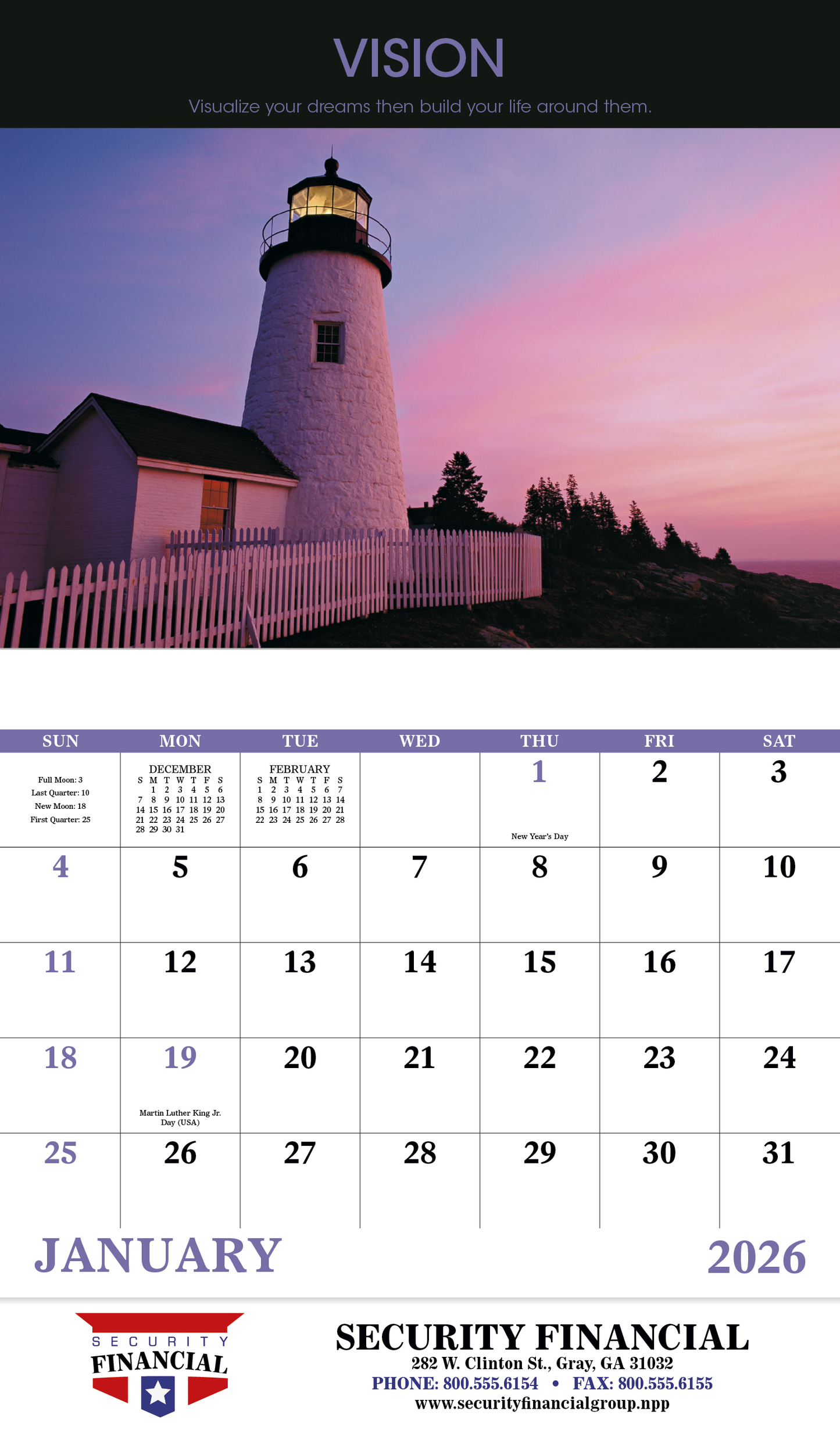 Good Value Motivations Stapled Calendar-7228