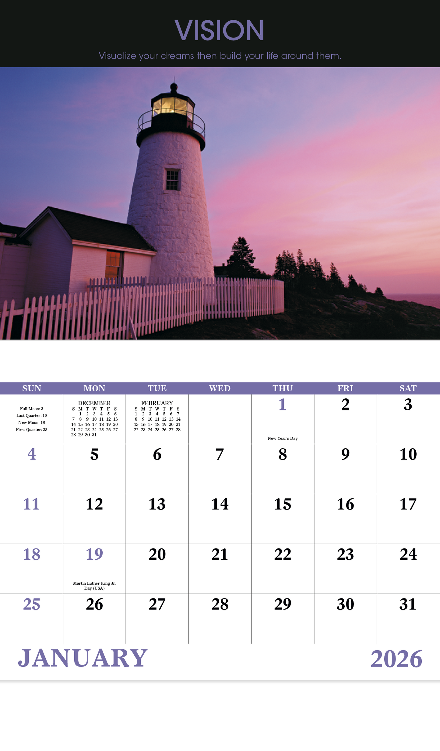 Good Value Motivations Stapled Calendar-7228