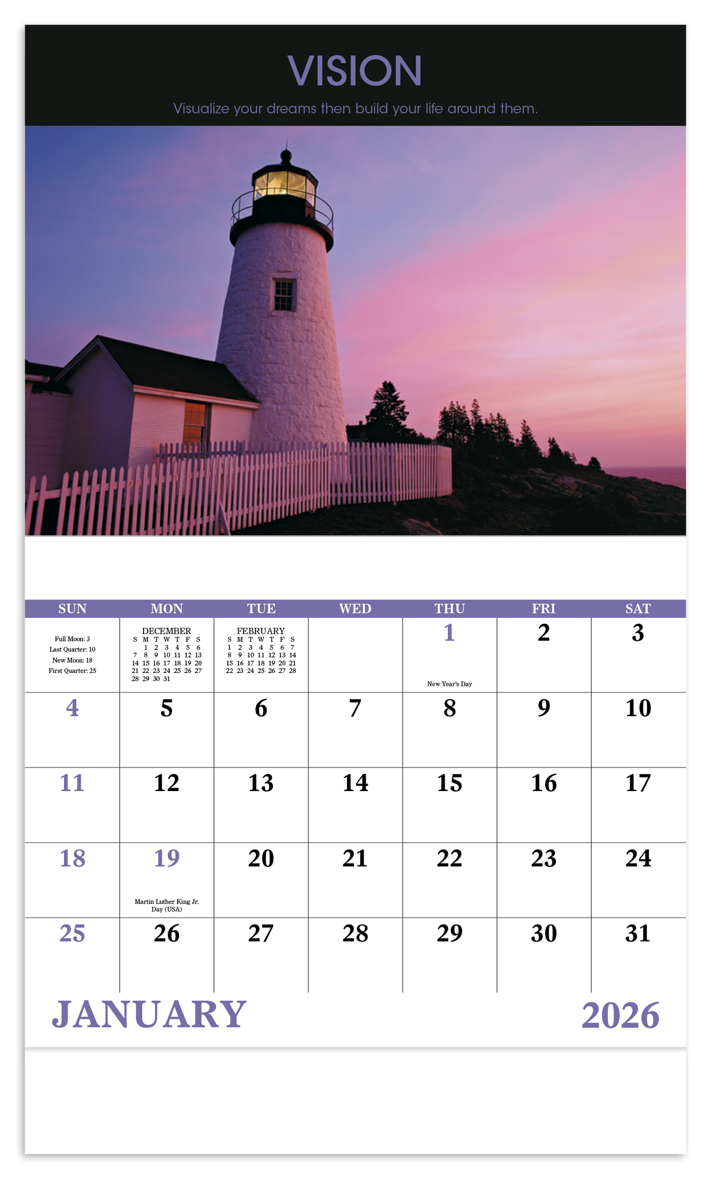 Good Value Motivations Stapled Calendar-7228