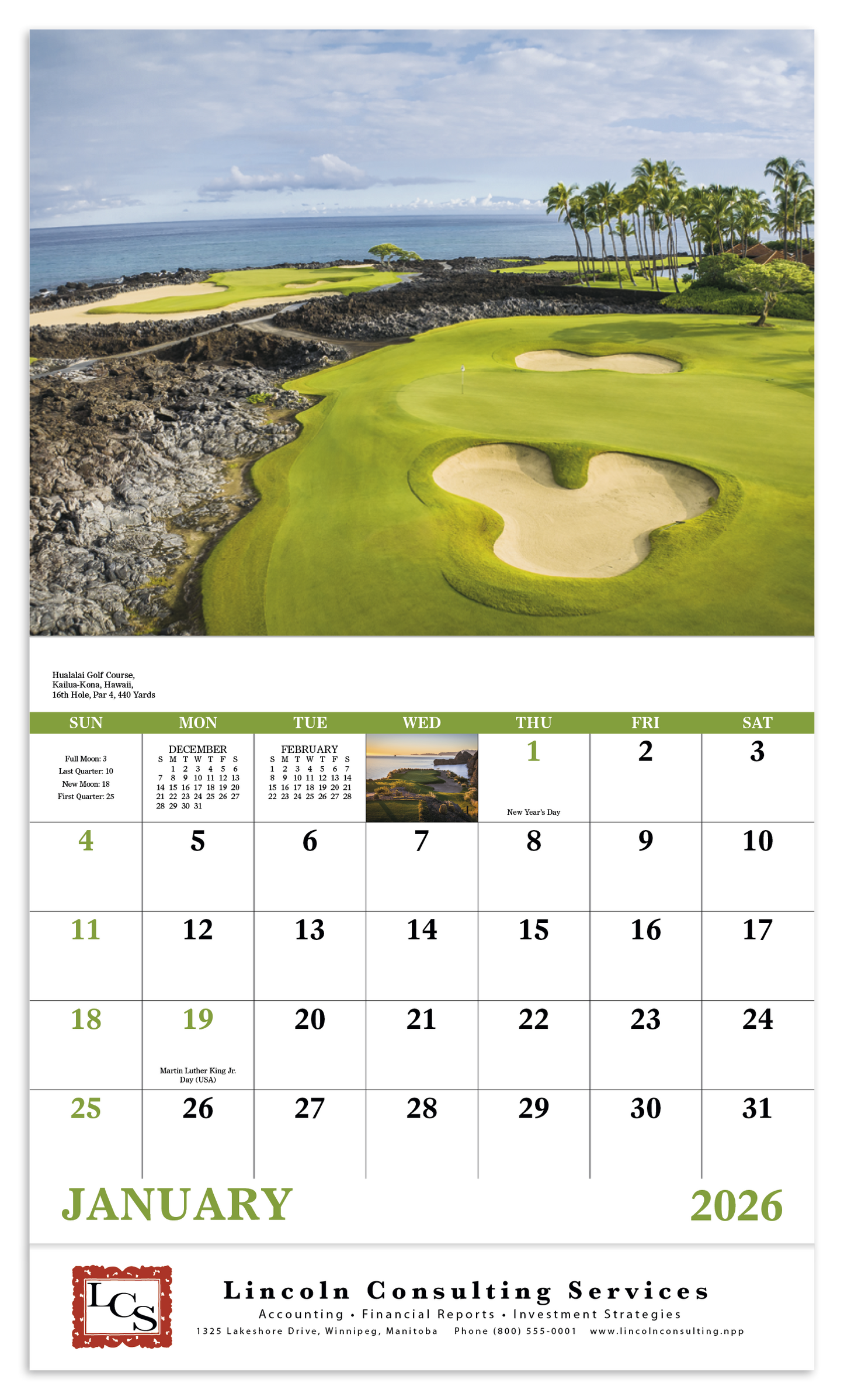 Good Value Fairways Greens Stapled Calendar-7229